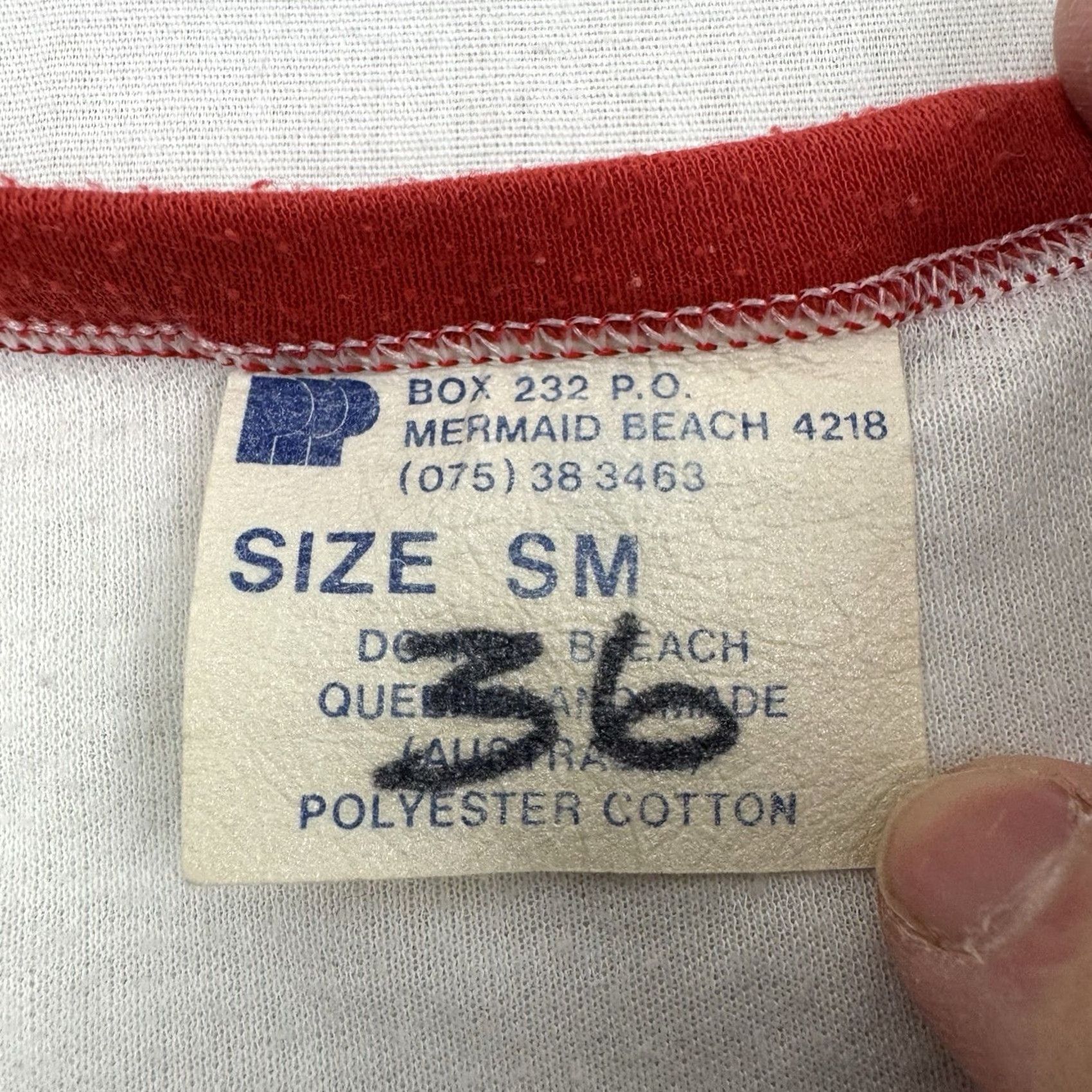 Vintage VINTAGE Mountain Australia Ringer T Shirt Adult Small 70s Graphic Tee White Mens Short Sleeve Crew Neck Cotton Polyester Pattern Solid Size US S / EU 44-46 / 1 - 3 Thumbnail