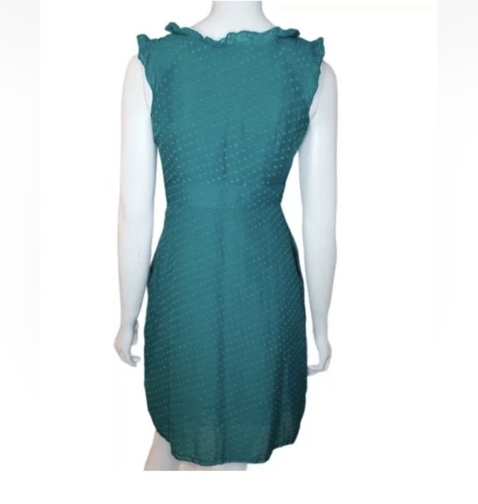 Anthropologie Anthropologie Moulinette Soeurs Silk Teal Dress . Size 4. Size S / US 4 / IT 40 - 5 Thumbnail