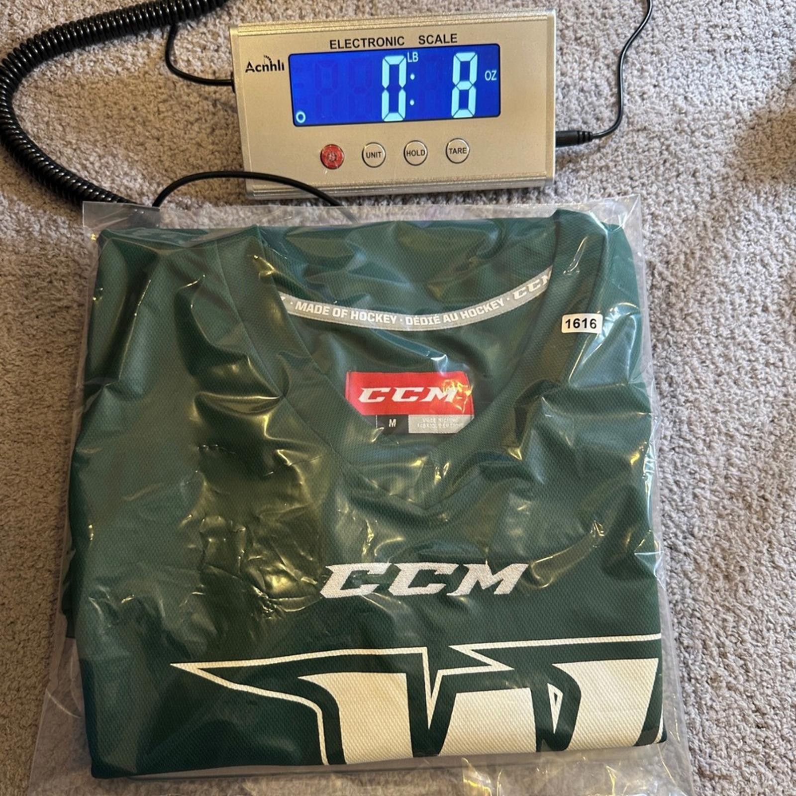 Ccm CCM Hockey Jersey Mens M Practice Training Green Long Sleeve Size US M / EU 48-50 / 2 - 7 Thumbnail
