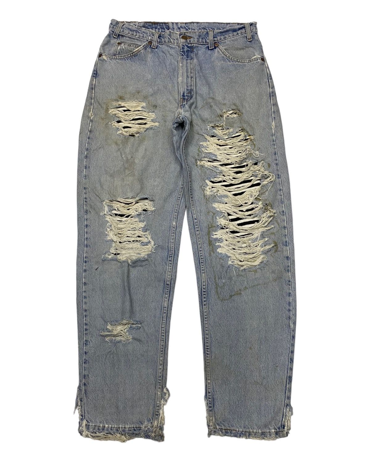🔥LEVIS 560 ORANGE TAB THRASHED LOOSE FIT TAPERED LEG