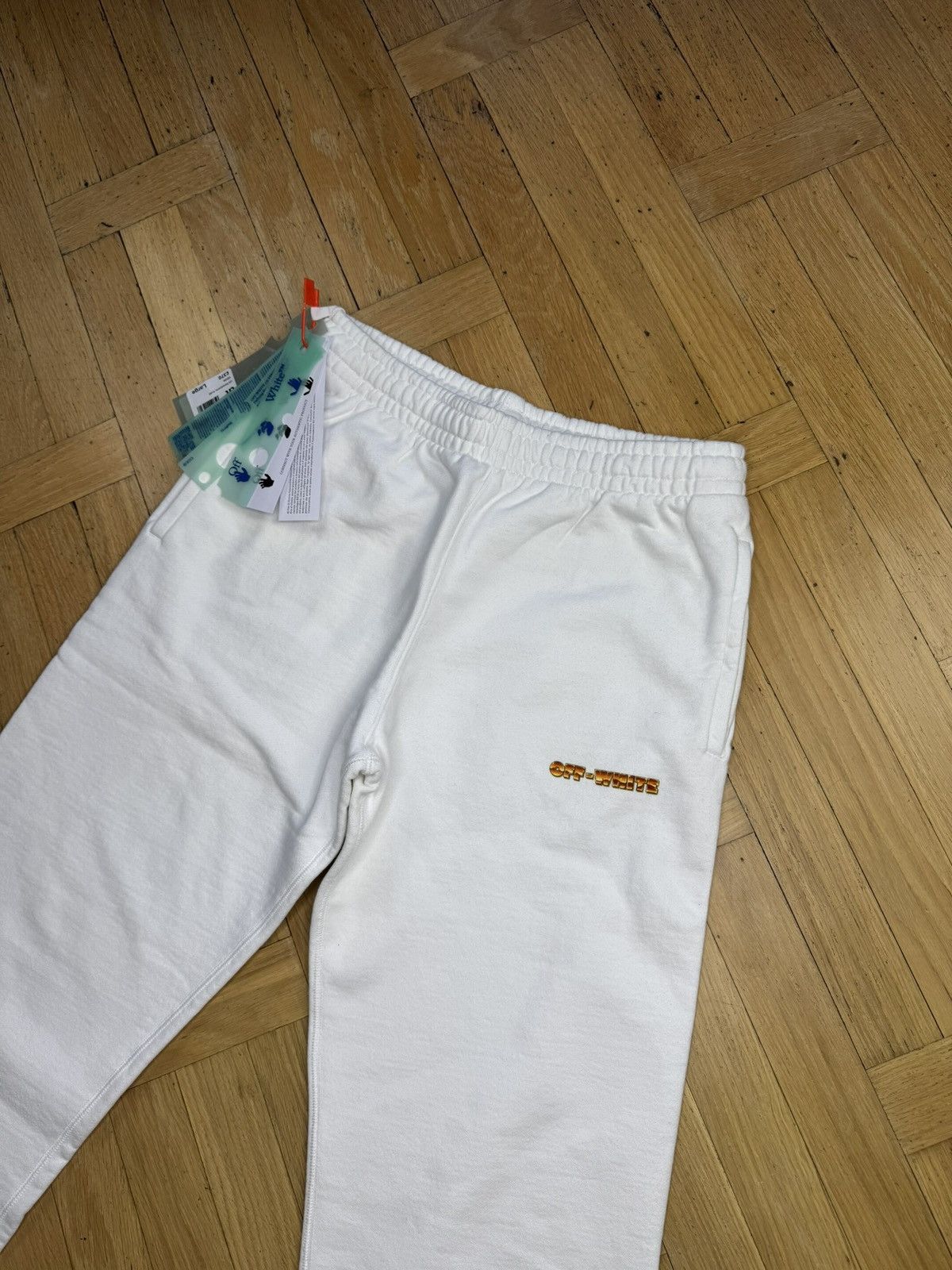 Off-White OFF-WHITE ORANGE METAL ARROWS WHITE SWEATPANTS Size US 34 / EU 50 - 3 Thumbnail