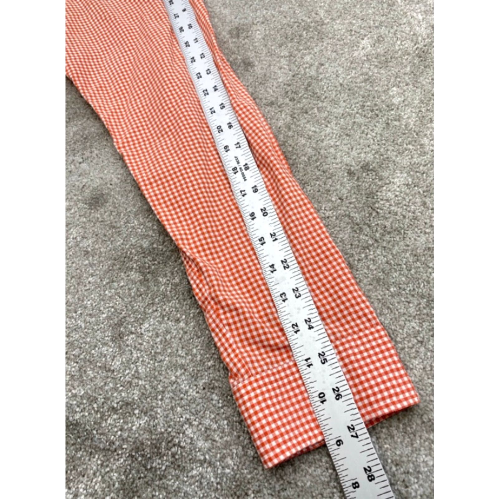 Ralph Lauren VINTAGE Ralph Lauren Shirt Mens XL Long Sleeve Button Up Orange White Checked Blue Pony Size US XL / EU 56 / 4 - 8 Thumbnail