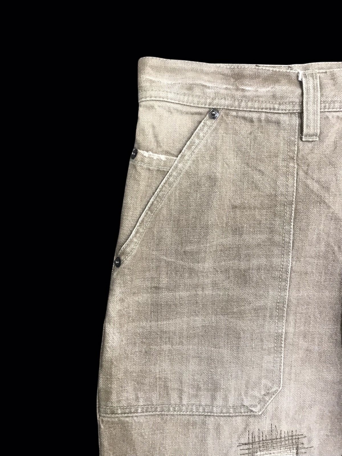 Japanese Brand 💥DENIM ART💥Archival Kelen Patchwork Wide Baker Denim F254 Size US 32 / EU 48 - 13 Thumbnail