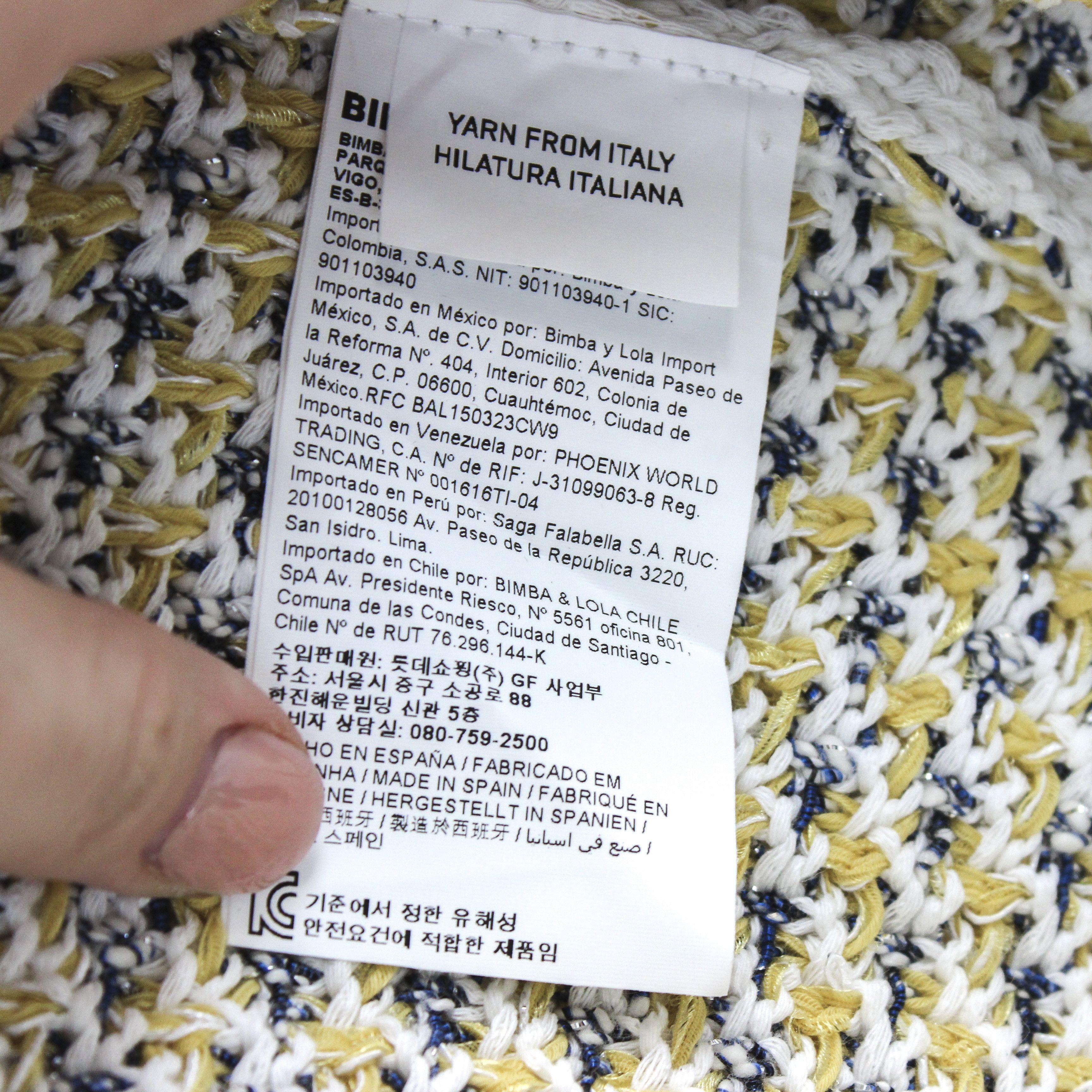 BIMBA Y LOLA × Designer women XL cardigan jumper sweater open jacket cotton acrylic Size XL / US 12-14 / IT 48-50 - 4 Thumbnail