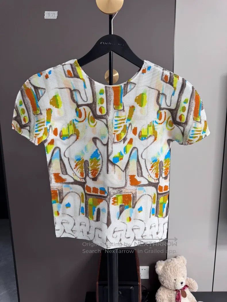 Issey Miyake Issey Miyake size:one size Color-Block Short Sleeve Top Size XXS / US 00 / IT 34 - 1 Thumbnail