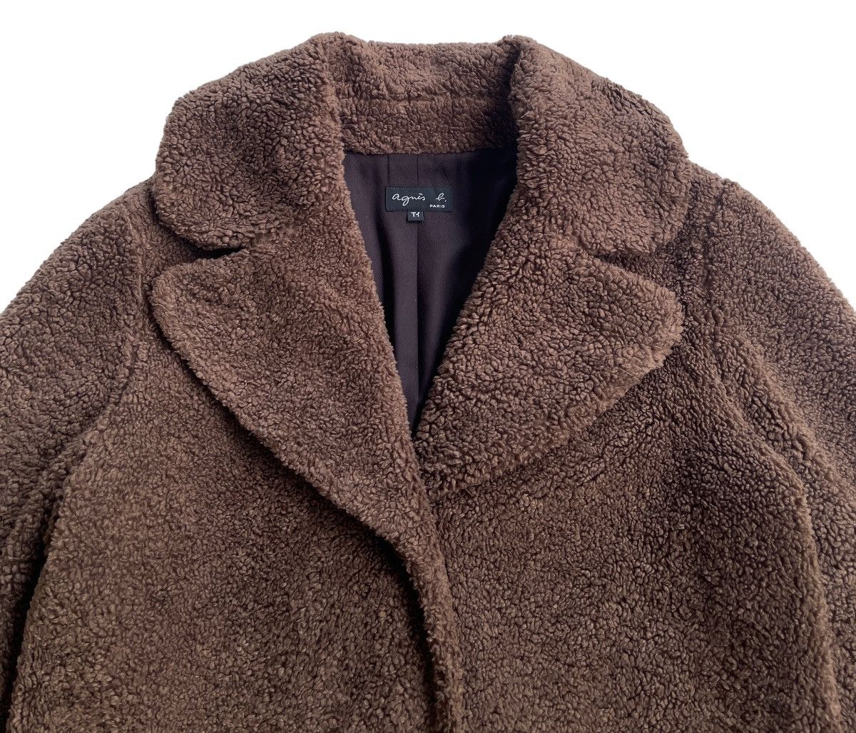 agnes b. Agnes B. Teddy Fleece Jacket LongCoat Size S / US 4 / IT 40 - 4 Thumbnail