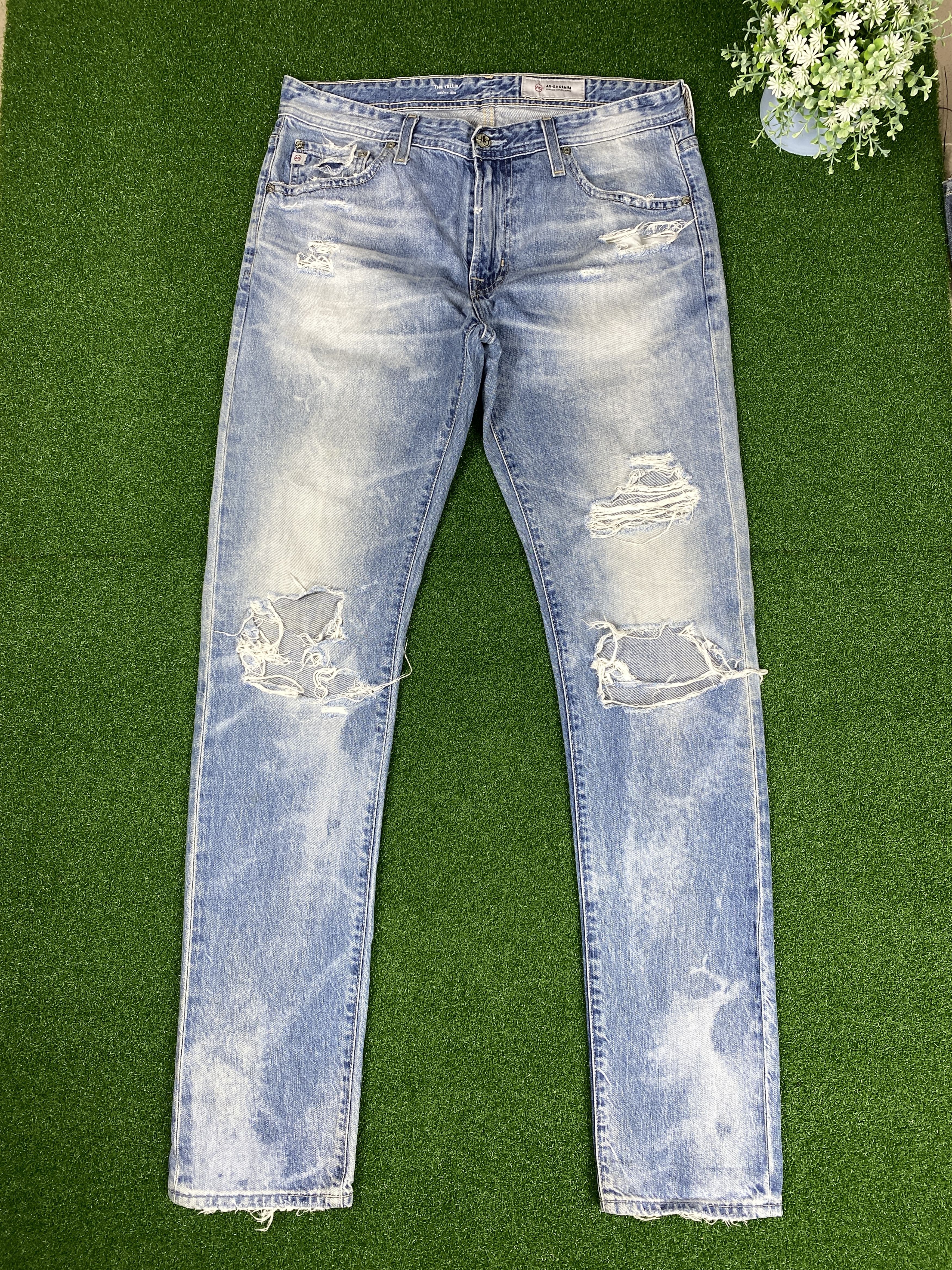 AG Adriano Goldschmied AG Adriano Goldschmied Distressed Jeans CP0029 Size US 34 / EU 50 - 1 Thumbnail