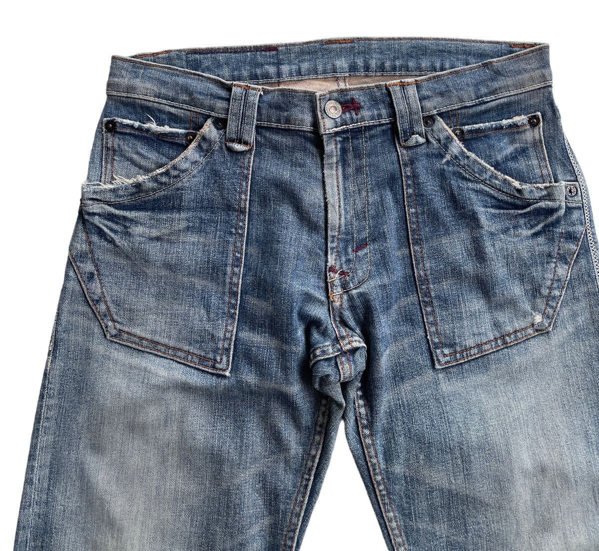 Japanese Brand Vintage Blue Way Flare Distressed Denim Size US 31 - 7 Thumbnail