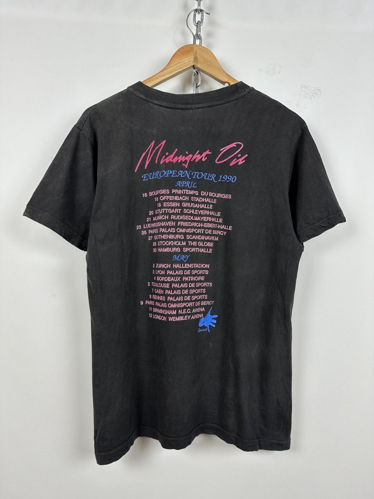 Band Tees 1990 Vintage Midnight Oil Blue Sky Mining Tour Shirt Size US M / EU 48-50 / 2 - 2 Thumbnail