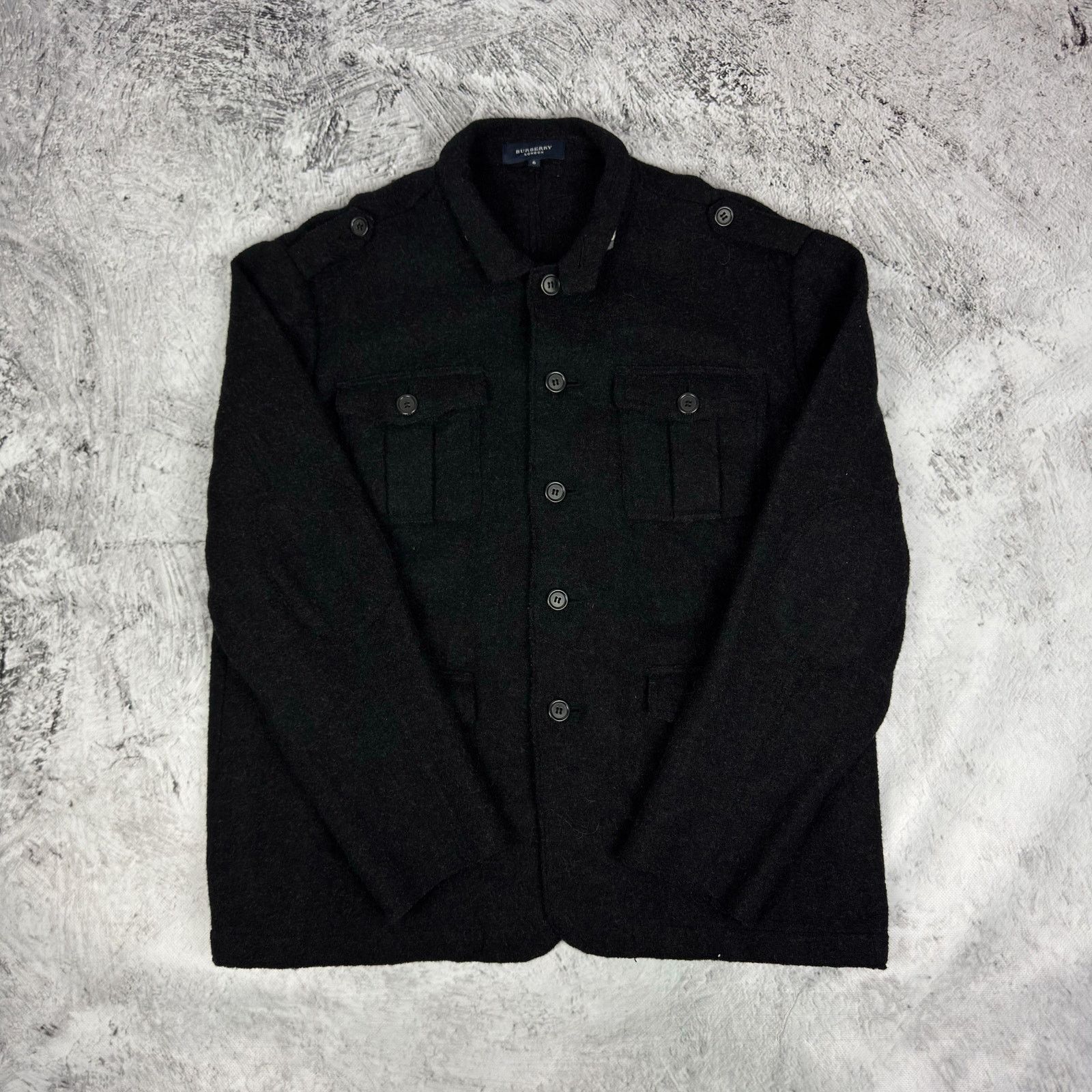 Burberry Burberry London Women's Black Front Button Utility Jacket 6 Size M / US 6-8 / IT 42-44 - 1 Thumbnail