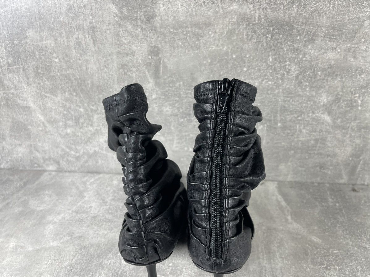 Alexander Wang Alexander Wang Ruched Leather High Heel Ankle Boots Black Size US 7 / IT 37 - 8 Thumbnail