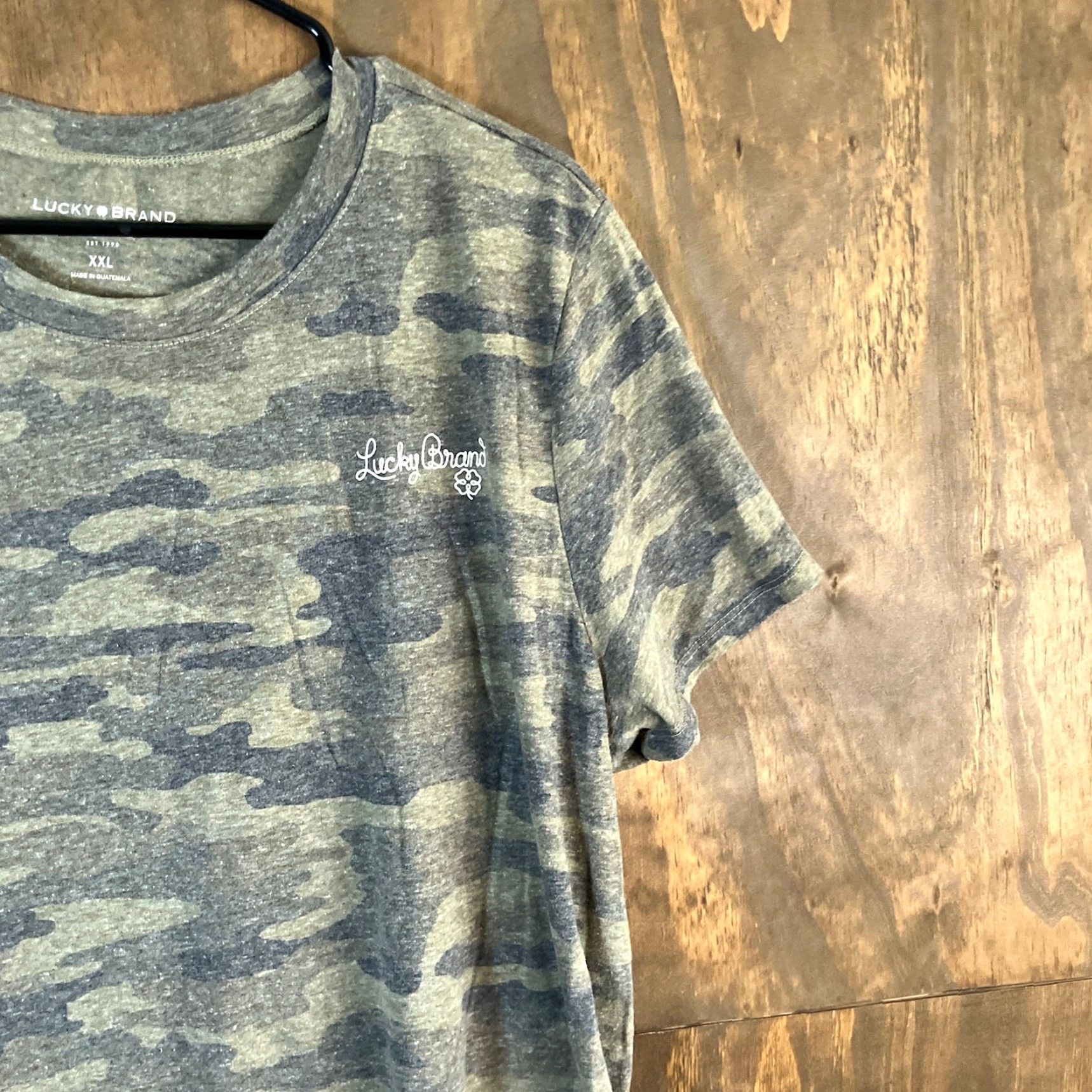 Lucky Brand Lucky Brand Shirt Womens Green Camo Burnout Short Sleeve Cotton Blend 2XL Size XXL / US 16-18 / IT 52-54 - 5 Thumbnail