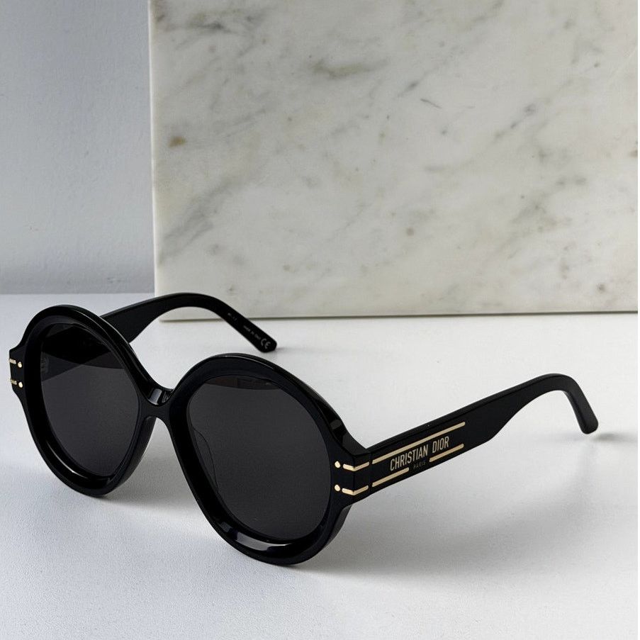 Dior Dior DIORSIGNATURE R1U 10A0 Sunglasses Black Round  display picture 1