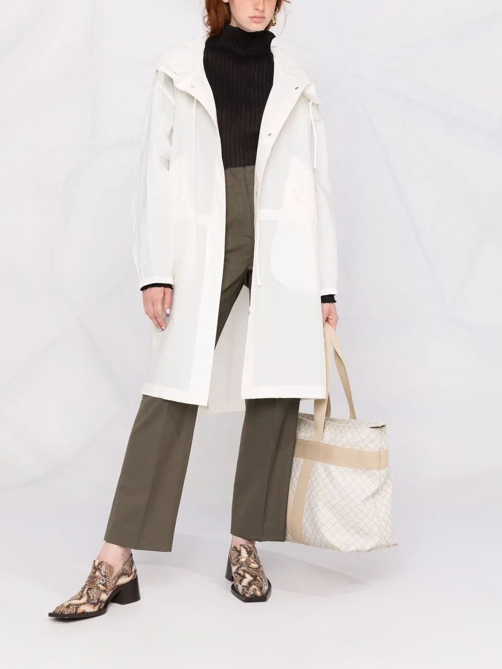 Jil Sander o1y0925 Overcoat in White Size XS / US 0-2 / IT 36-38 - 5 Thumbnail