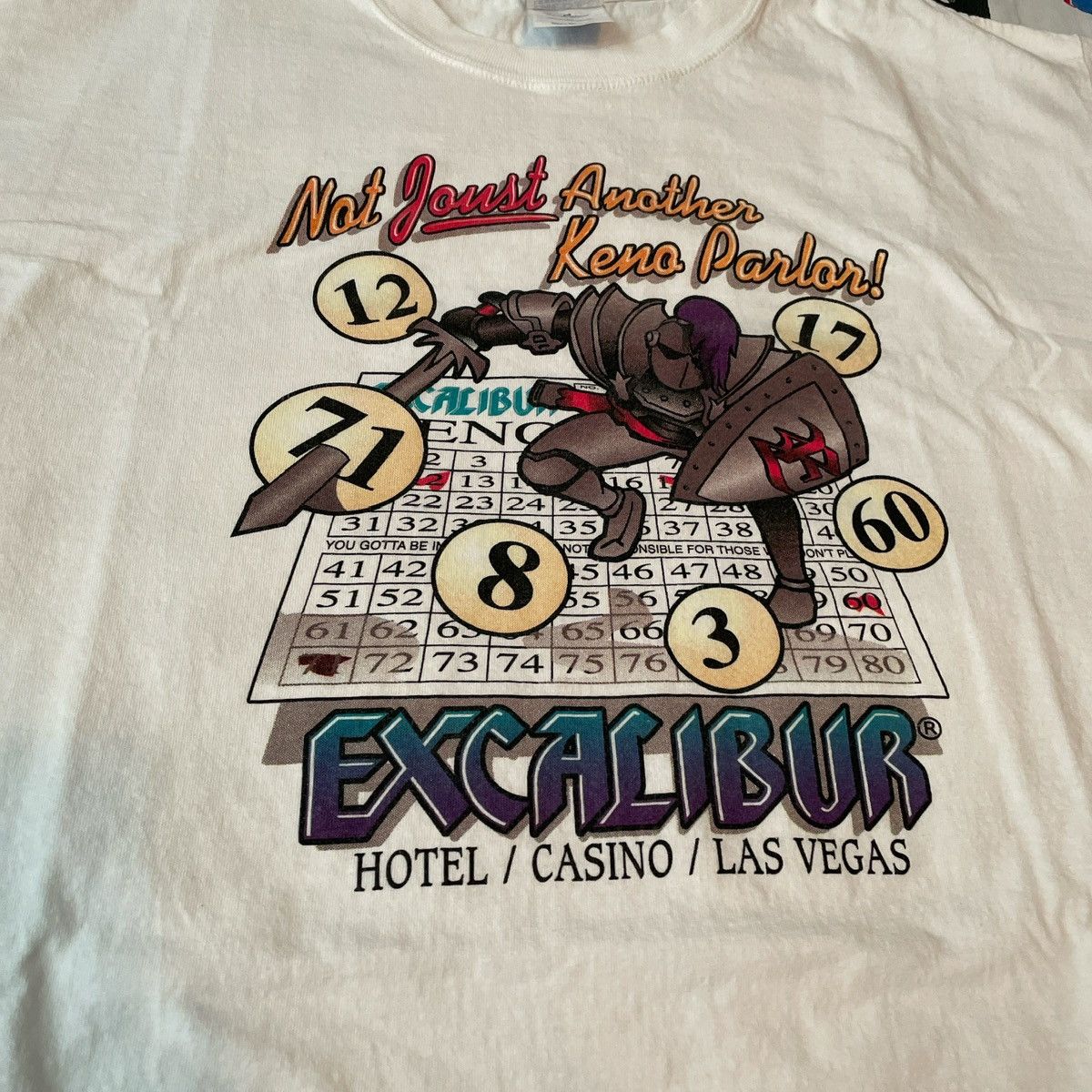 Vintage Vintage 90s Excalibur Las Vegas Casino Memorabilia Hotel Tee Size US XL / EU 56 / 4 - 2 Thumbnail