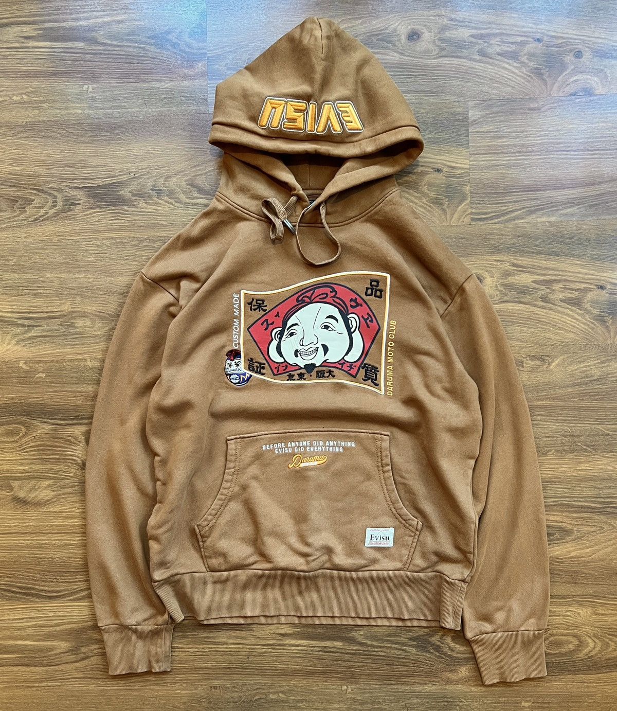 Evisu Rare Evisu Daruma Moto Club Embroidered Hoodie Size US L / EU 52-54 / 3 - 1 Thumbnail