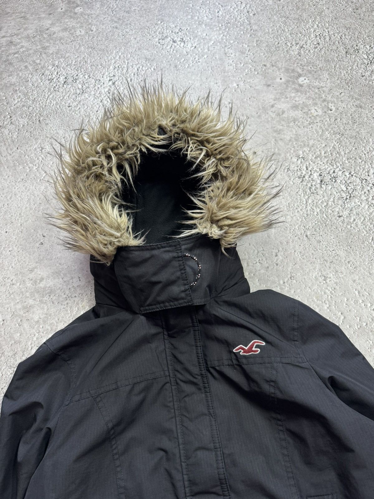 Hollister Hollister Faux Fur Hooded Bomber Jacket Black Women’s Size M Size M / US 6-8 / IT 42-44 - 6 Thumbnail