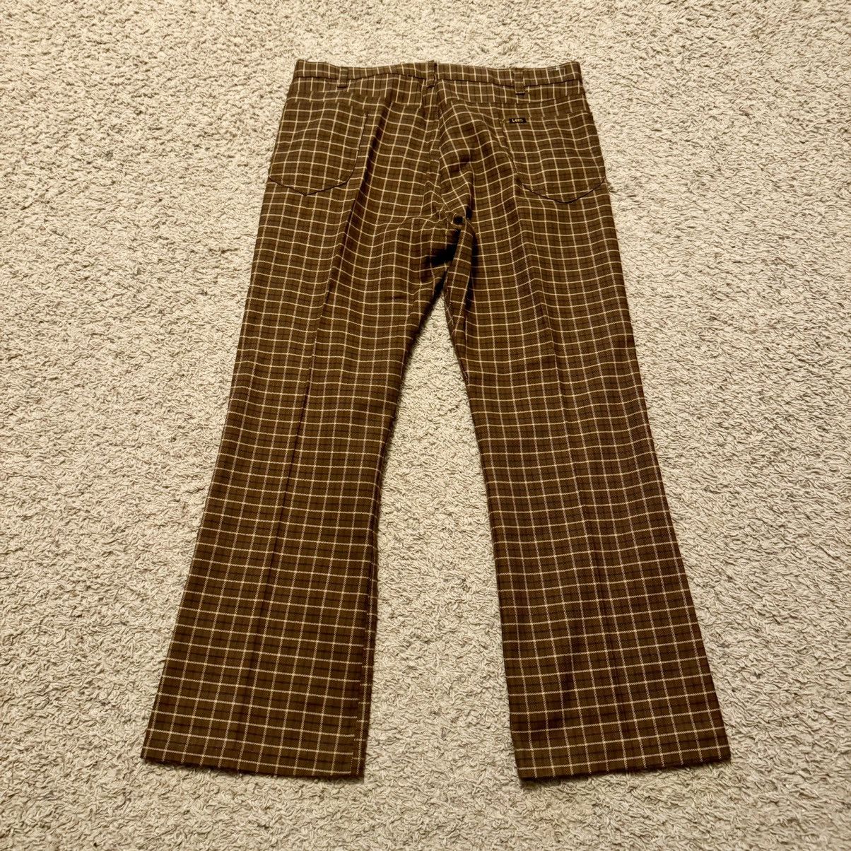 Lee × Vintage VINTAGE 70s BROWN PATTERNED LEE PANTS! Size US 36 / EU 52 - 5 Thumbnail