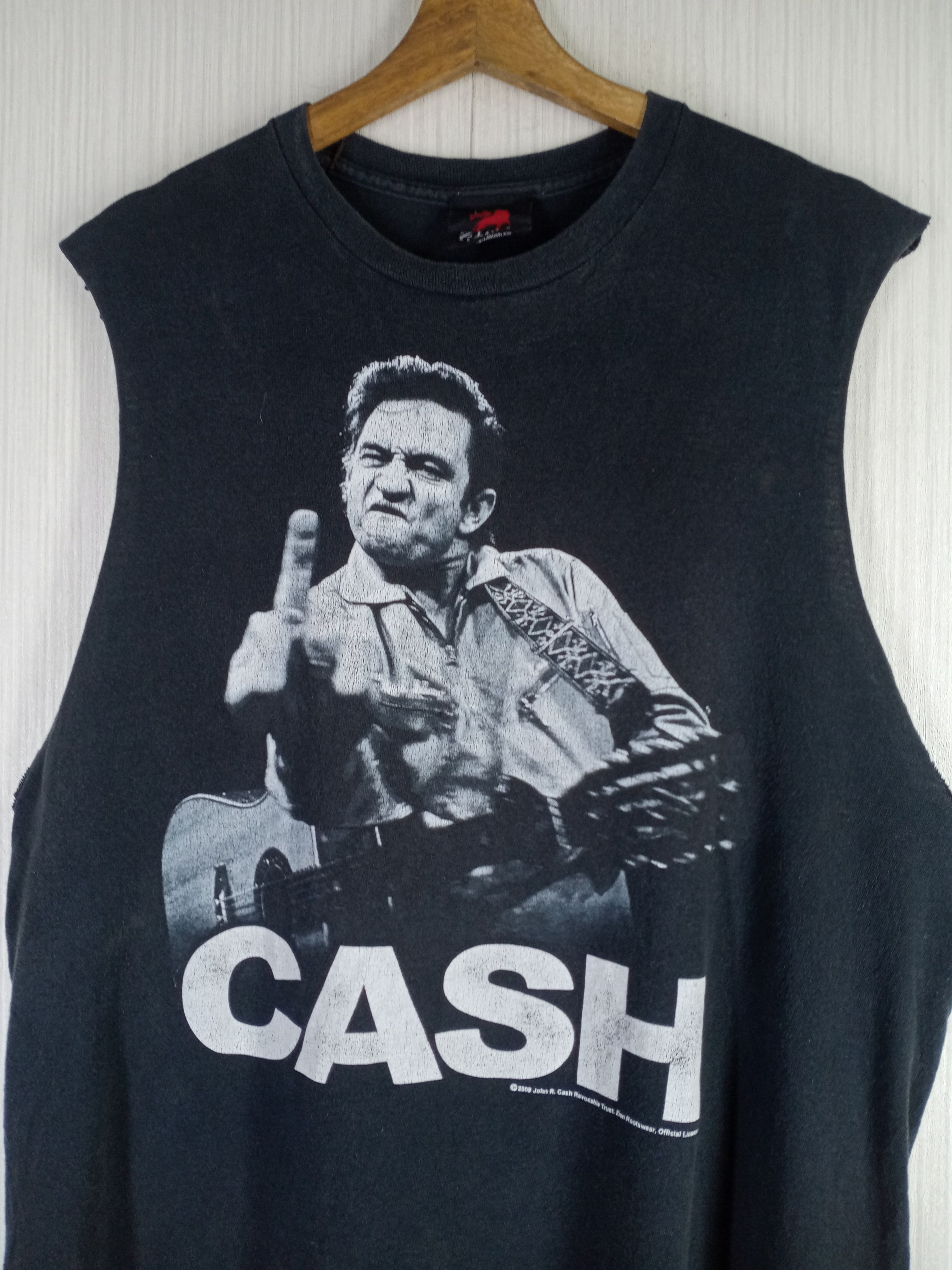 Band Tees Rare Vintage Johnny Cash Fuck Rock Band Sleeveless Tshirt Size US L / EU 52-54 / 3 - 2 Thumbnail