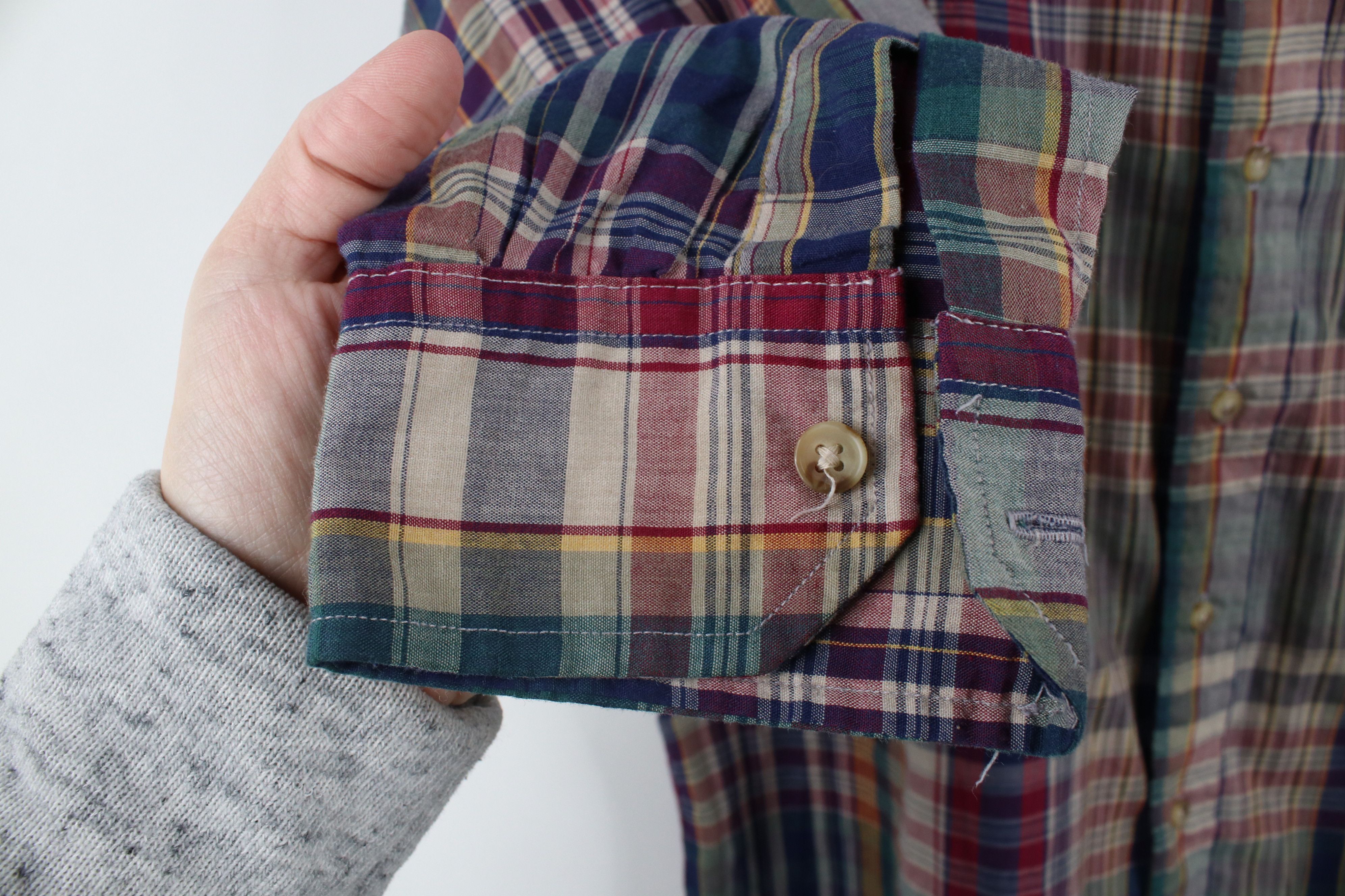 Vintage Vintage 90s Streetwear Madras Plaid Button Down Shirt Size US M / EU 48-50 / 2 - 4 Thumbnail