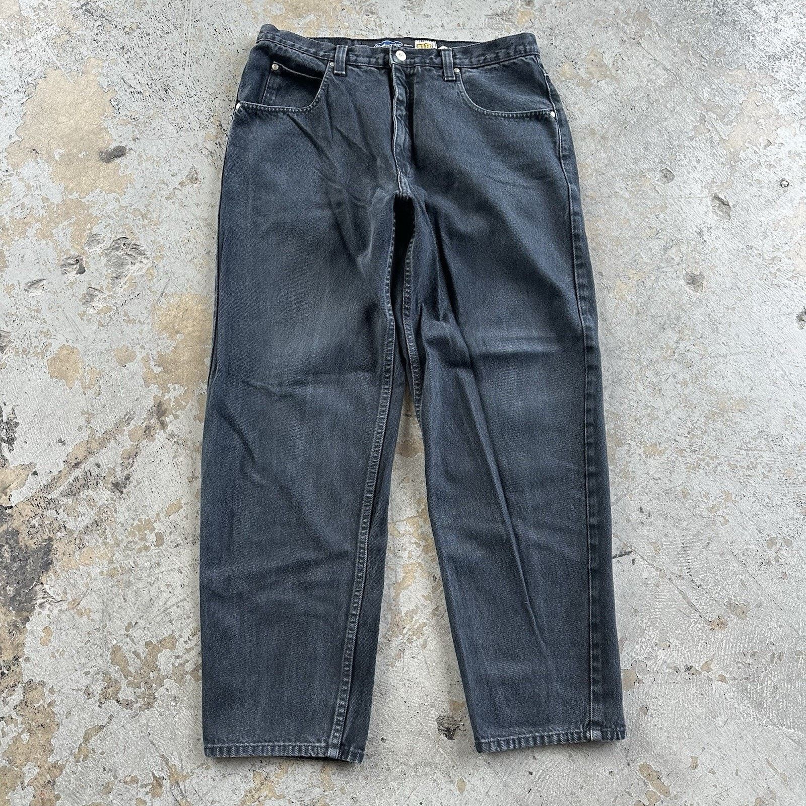 Anchor Blue × Vintage Vintage Anchor Blue Faded Black Loose Denim Jeans 36x30 Size US 36 / EU 52 - 1 Thumbnail