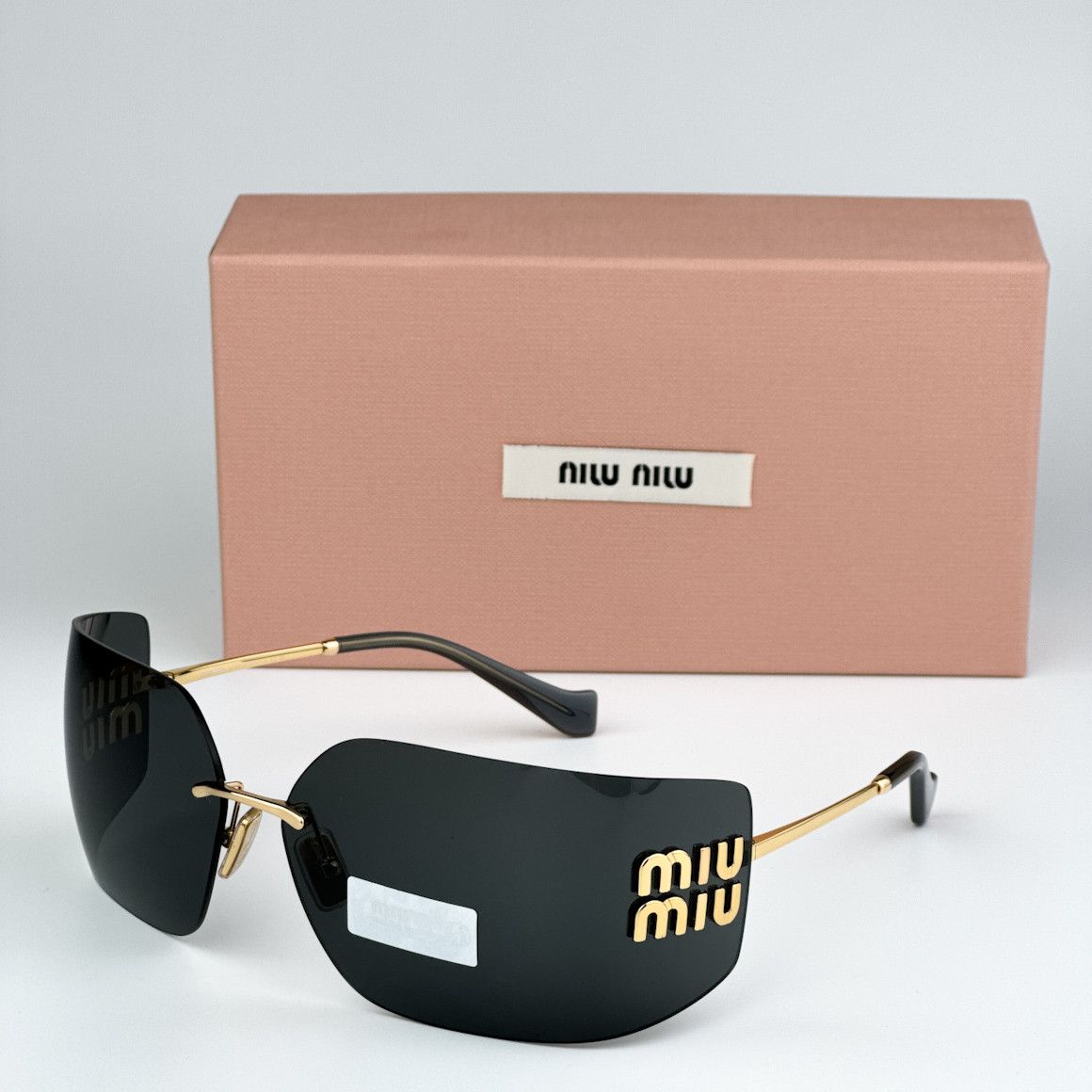 Miu Miu Miu Miu Women Sunglasses Wraparound MU54YS RUNWAY 5AK5S0 Size ONE SIZE - 1 Thumbnail