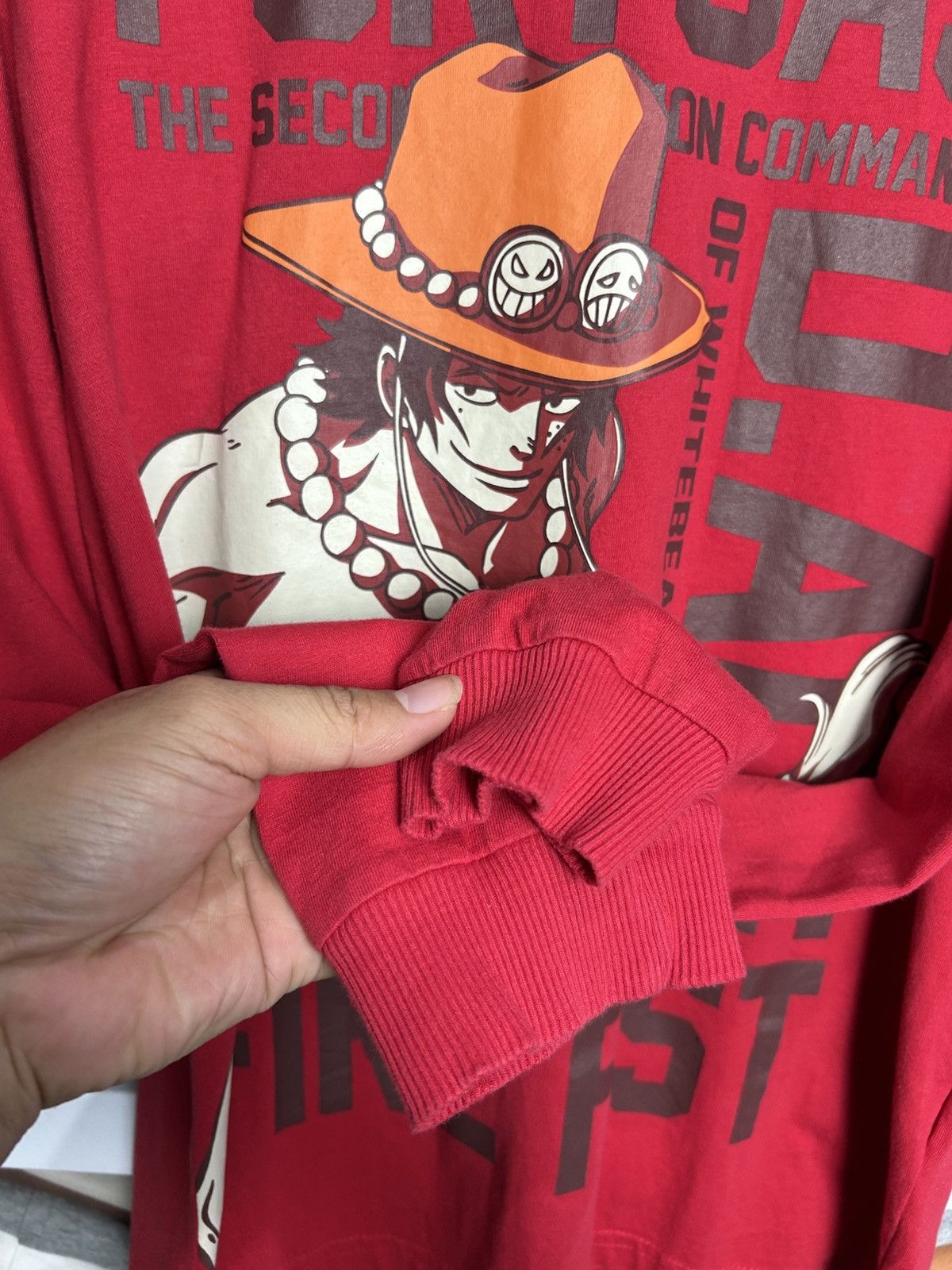Anime One Piece portgas D ace longsleeve tee Size US L / EU 52-54 / 3 - 3 Thumbnail