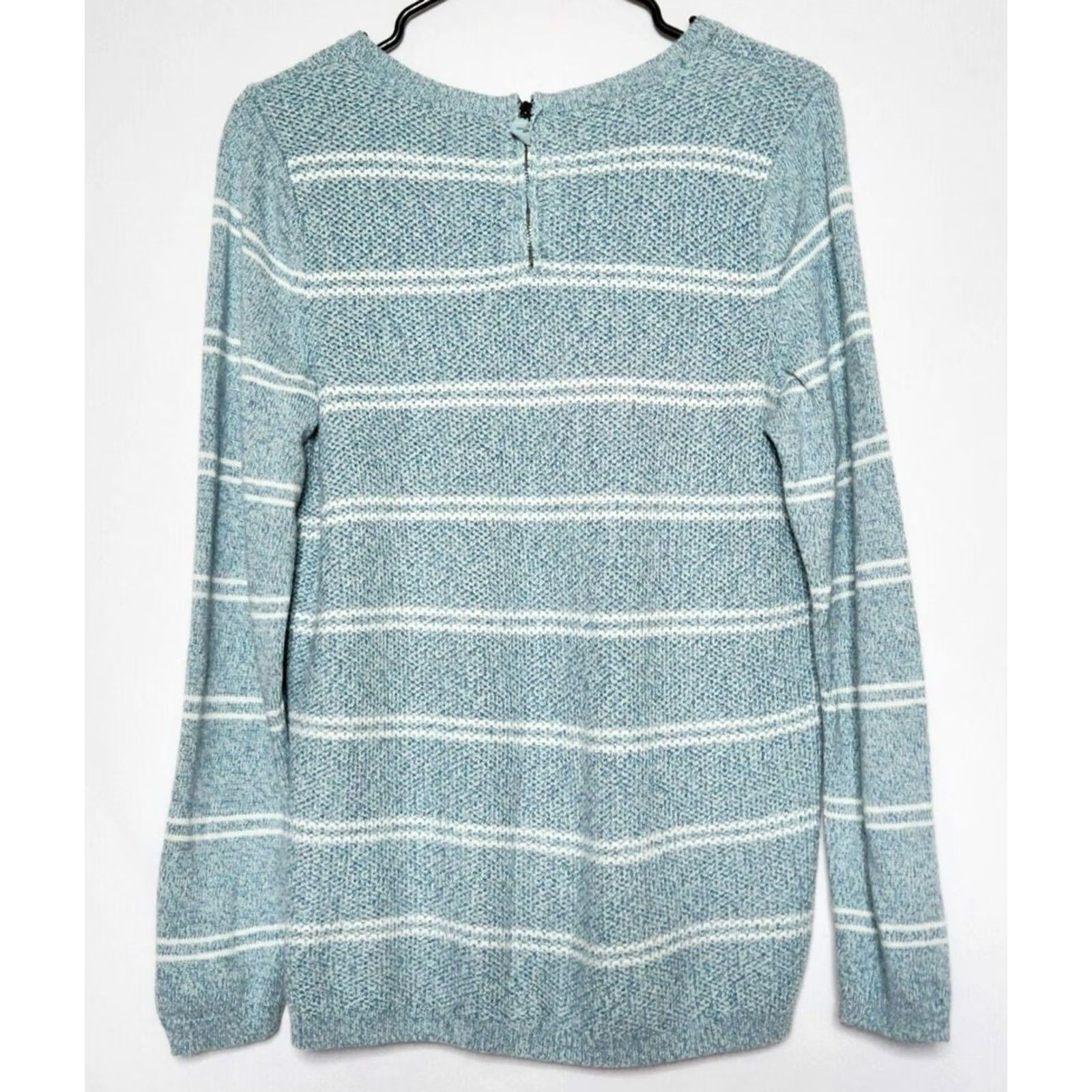 Talbots Talbots Womens Sweater Blue Striped Knit Pullover Cotton Blend Long Sleeve X Size XL / US 12-14 / IT 48-50 - 2 Thumbnail