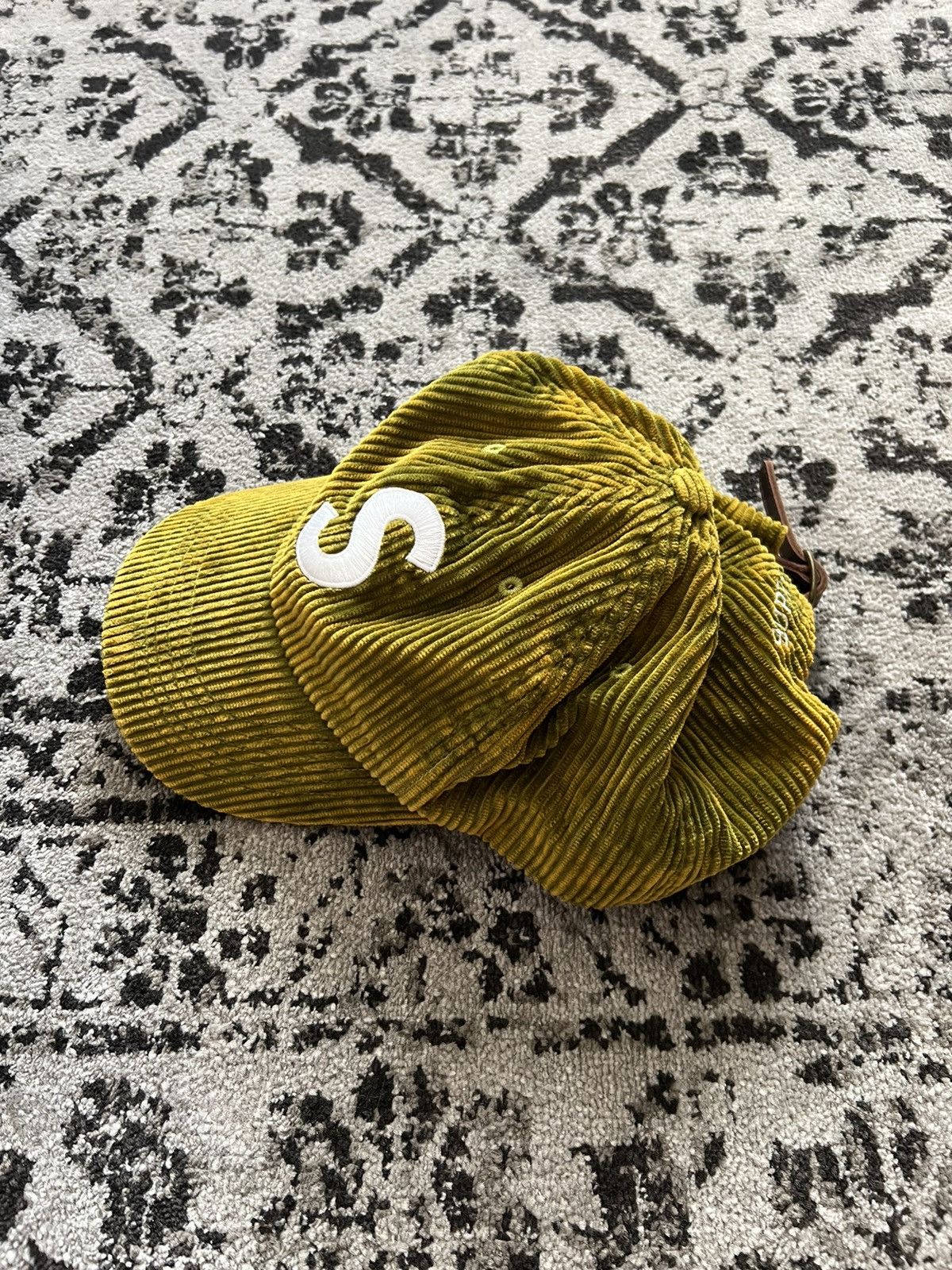 Supreme SUPREME CORDUROY S LOGO 6-PANEL (BLEACHED OLIVE) Size ONE SIZE - 2 Thumbnail
