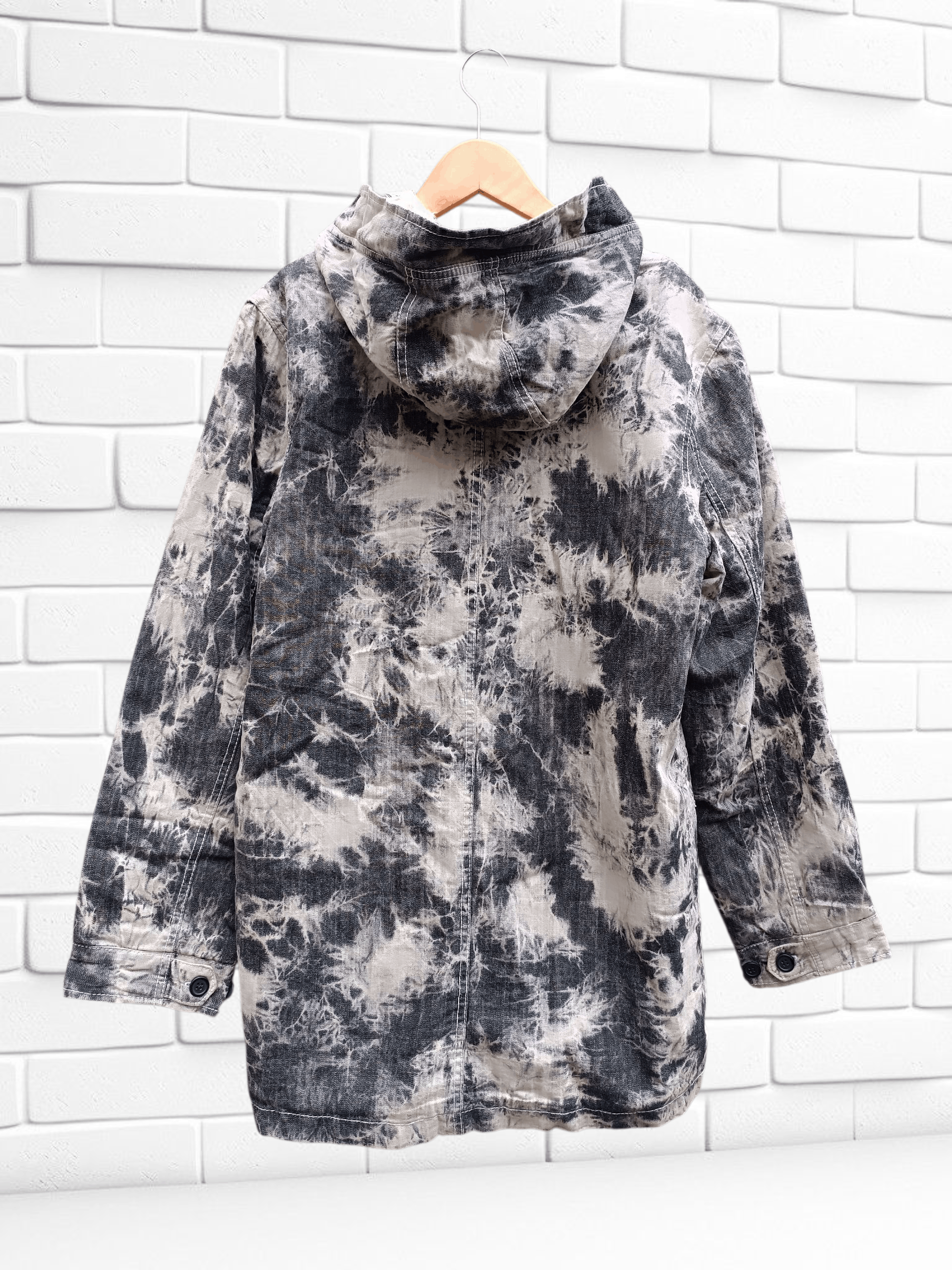 Japanese Brand Japanese Brand Tie Dye Black Wash Metal Hook Parka Mod Size US L / EU 52-54 / 3 - 4 Thumbnail