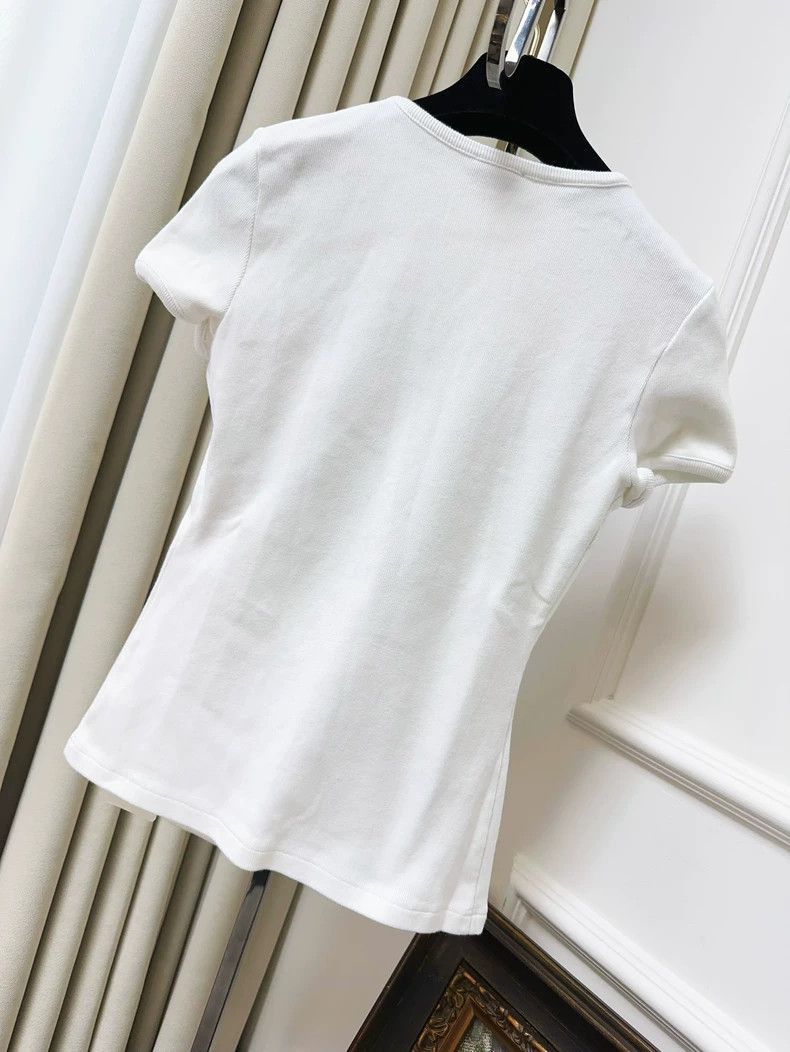 Chanel Chanel 23C Beaded Flower Short Sleeve T-shirt Size M / US 6-8 / IT 42-44 - 2 Thumbnail