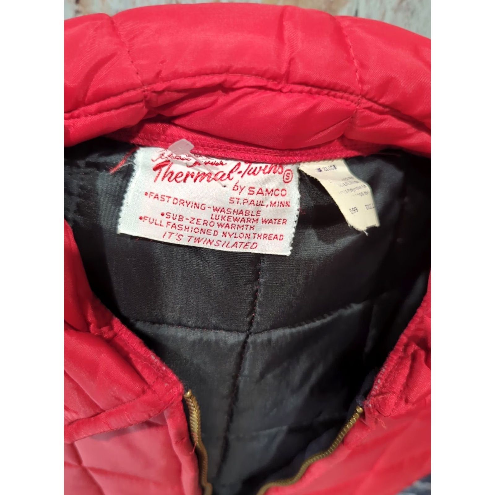 Twins VINTAGE 70s Thermal Twins Samco Dacron 88 Quilted Jacket Mens Small Ski Coat Size US S / EU 44-46 / 1 - 7 Thumbnail