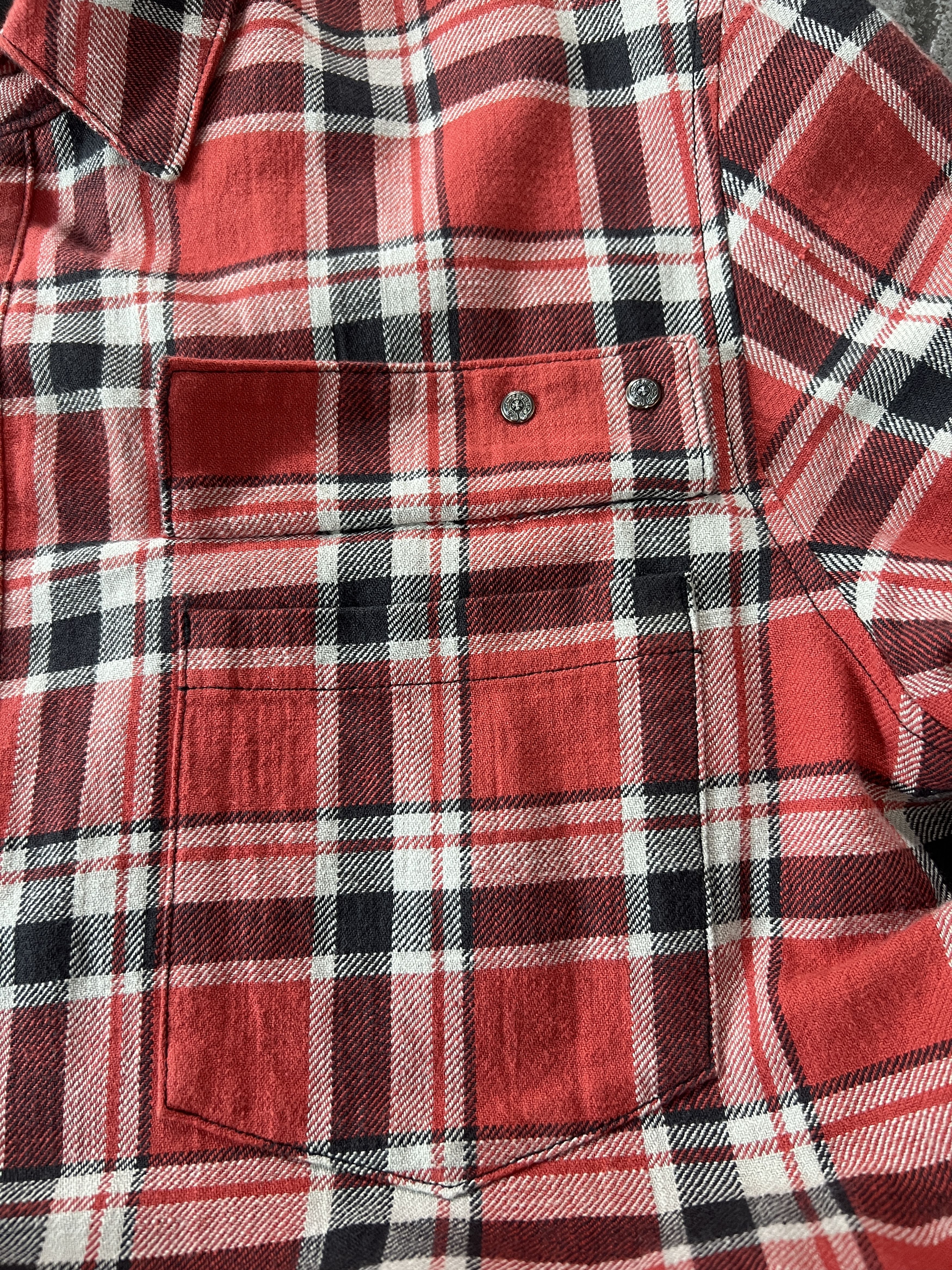 Chrome Hearts Chrome Hearts Red Plaid Cross Flannel Jacket XL Size US XL / EU 56 / 4 - 13 Thumbnail