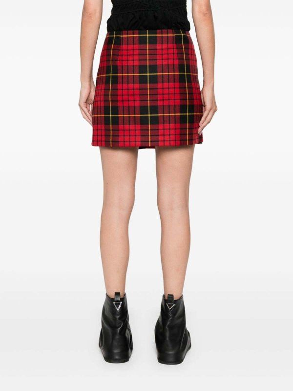 Alexander McQueen o1srvl11e0326 MacQueen Tartan Mini Skirt in Multicolor Size 28" / US 6 / IT 42 - 3 Thumbnail