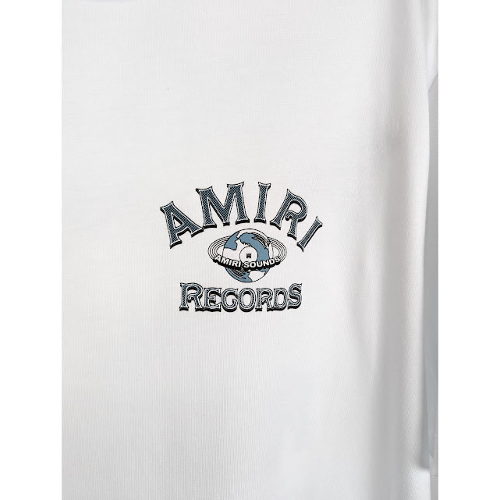 Amiri o1rshd1 Global Records T-Shirt in White M Size US M / EU 48-50 / 2 - 4 Thumbnail