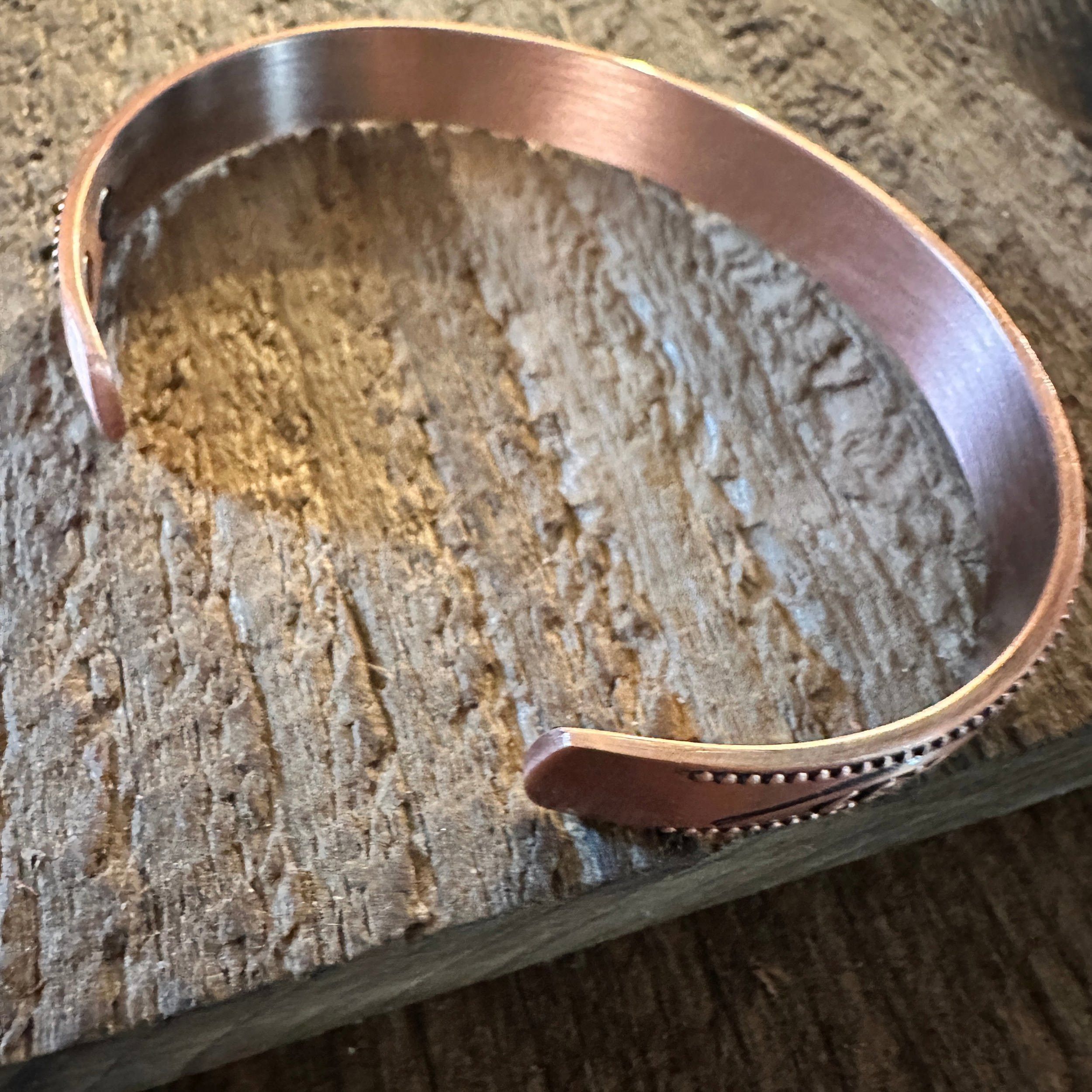 Other Boho Copper Floral Flexible Cuff Bangle Bracelet, Arthritis Size ONE SIZE - 6 Thumbnail