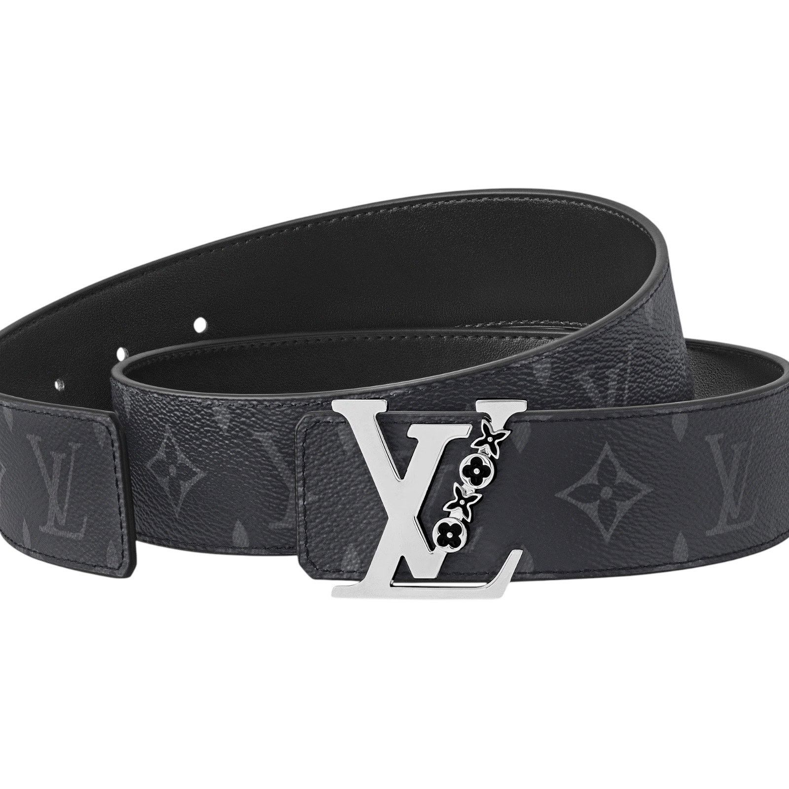 Louis Vuitton Reversible Monogram Belt Black 40mm Size 100 MP236 Virgil Abloh LOUIS VUITTON REVERSIBLE BELT LV 40MM EMBOSSED VIRGIL ABLOH  main image 3