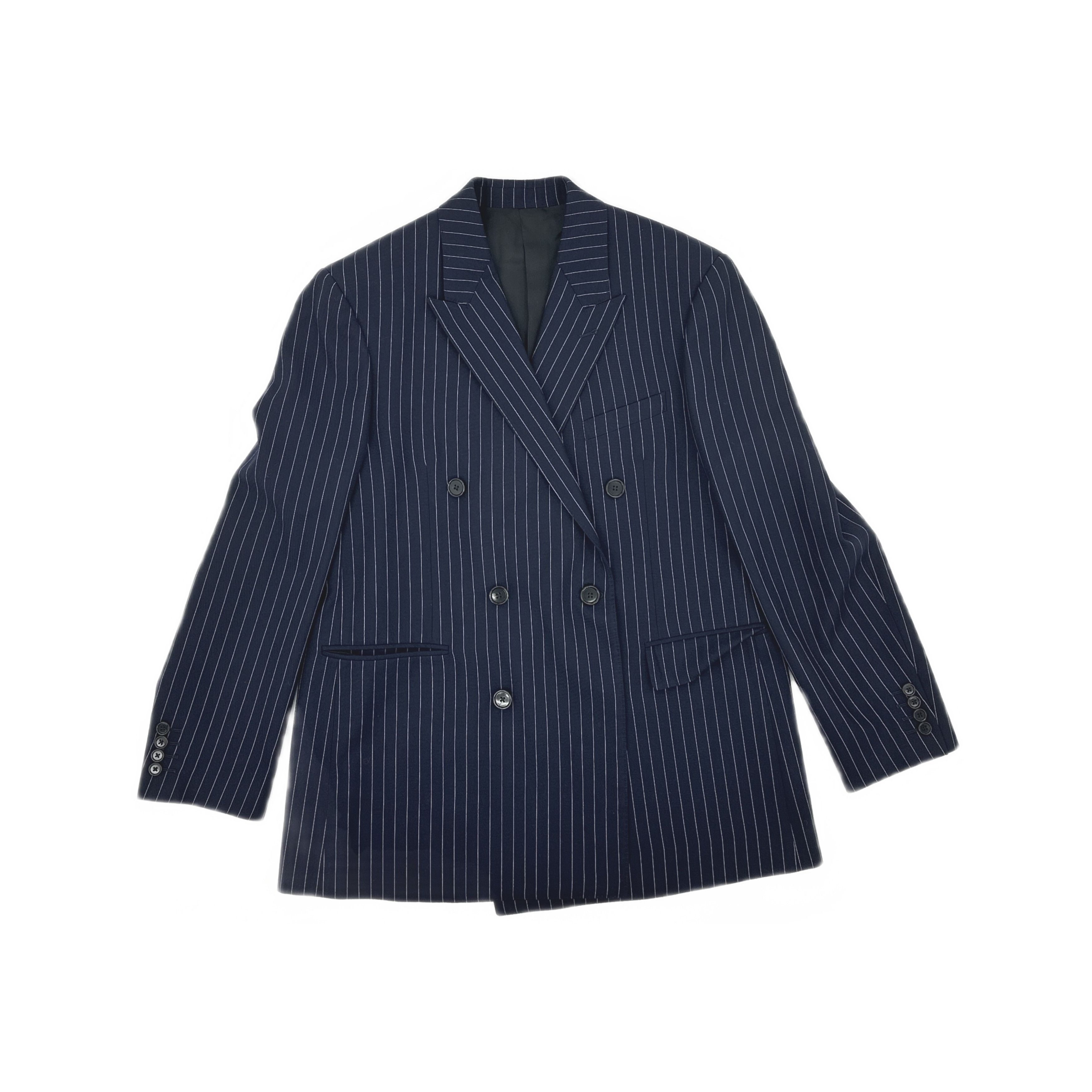 Celine CELINE Pinstripe Double-Breasted Blazer Size 48 Size 38R - 1 Thumbnail