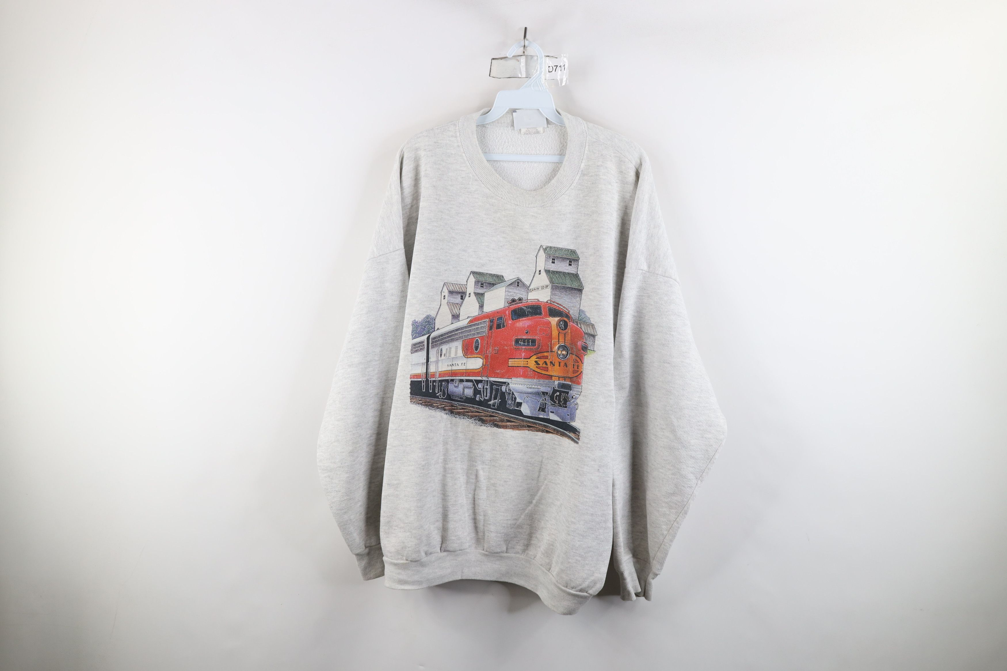 Vintage Vintage 90s Streetwear Fe Locomotive Train Sweatshirt USA Size US XXL / EU 58 / 5 - 1 Thumbnail