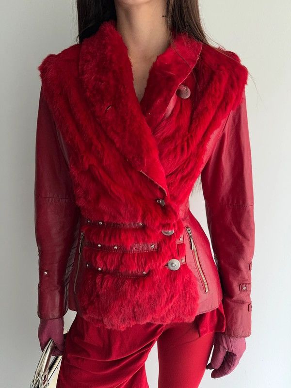 Vintage Real fur jacket and leather Size S / US 4 / IT 40 - 5 Thumbnail