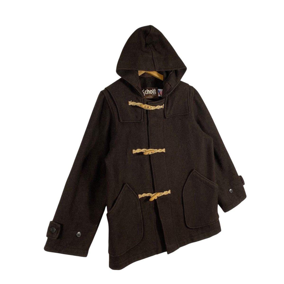 Schott Vintage Schott Duffle Coat Jacket S Size Brown Colour Size US S / EU 44-46 / 1 - 3 Thumbnail