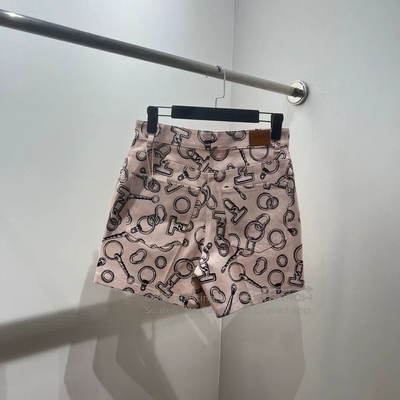 Hermes Hermes Pattern Printed Straight Leg Denim Short Pants Size 42" / US 20 - 2 Thumbnail