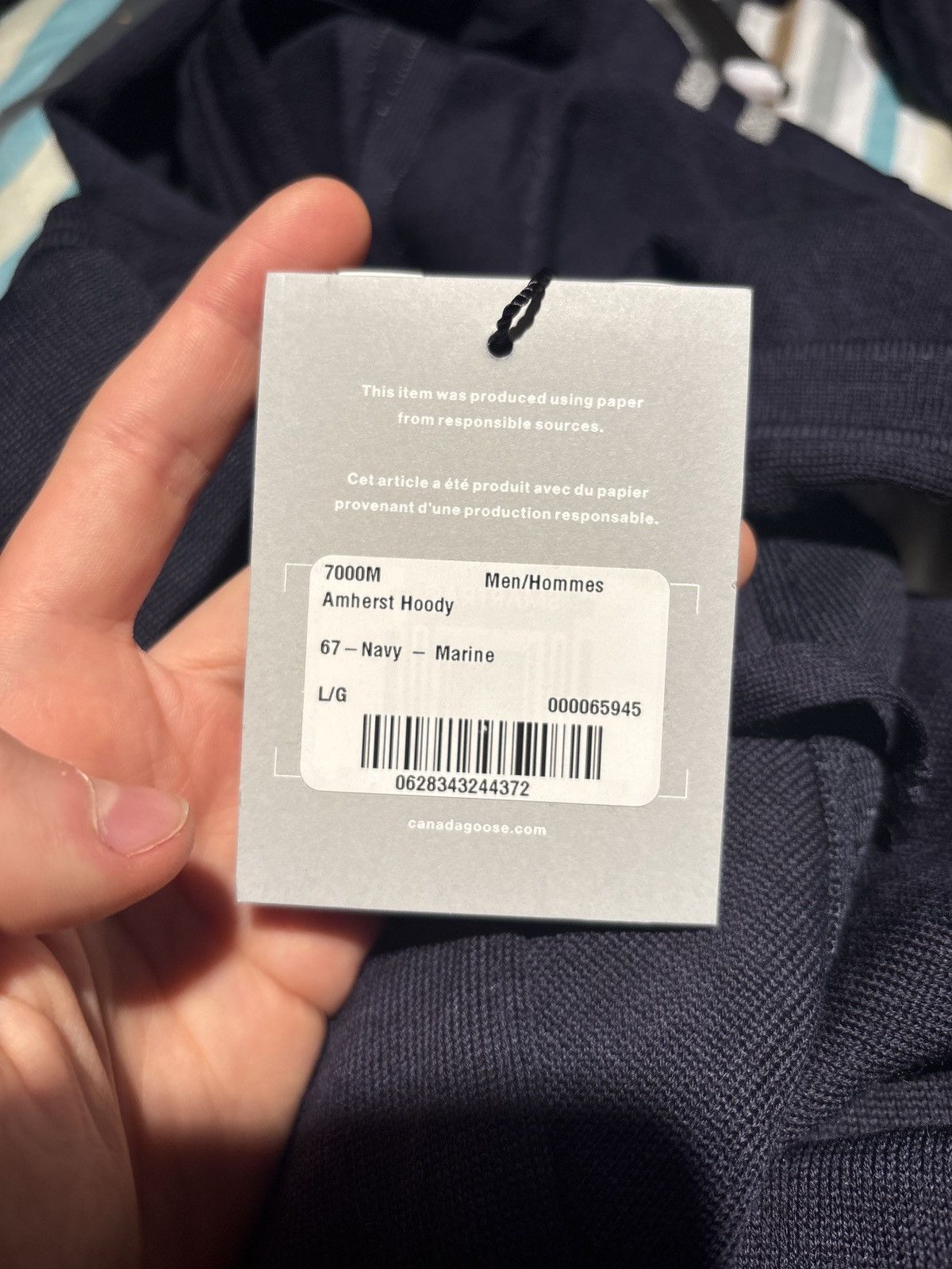 Canada Goose Canada Goose Navy Amherst Knit Hoodie Size US L / EU 52-54 / 3 - 7 Thumbnail