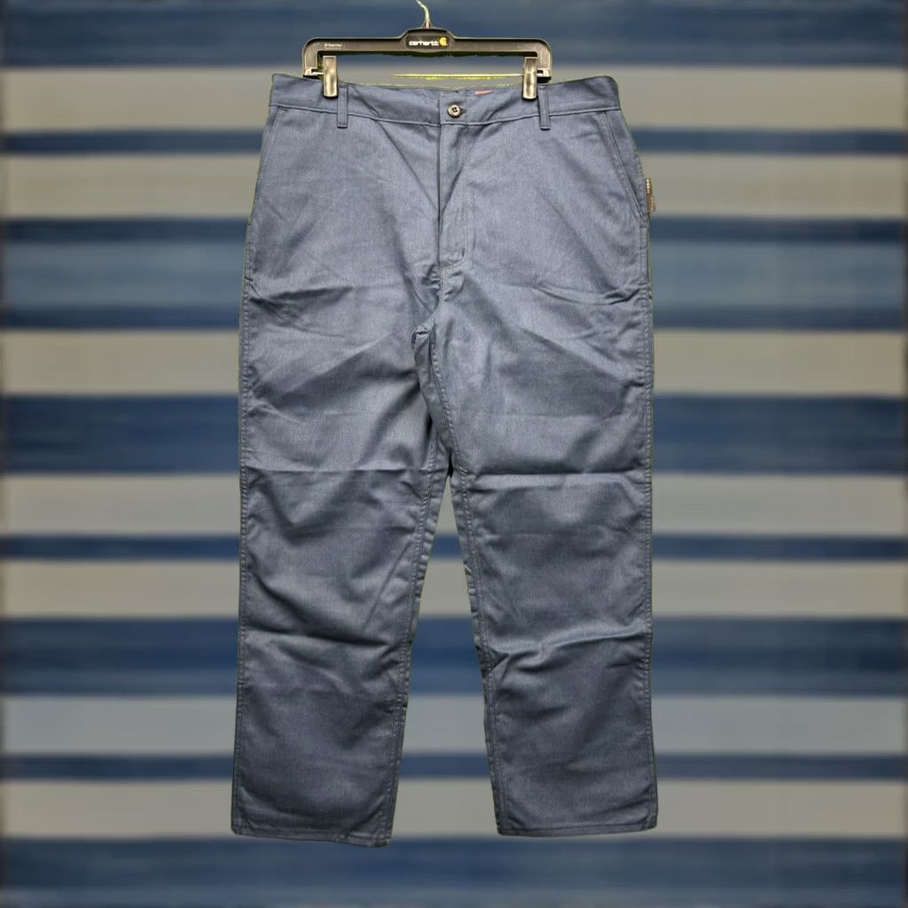 Vintage Tecgen FR Westex Pants Mens 40x30 Cargo Work Flame-Resistant Cotton Nylon Blue 40 Mens Size US 40 / EU 56 - 1 Thumbnail
