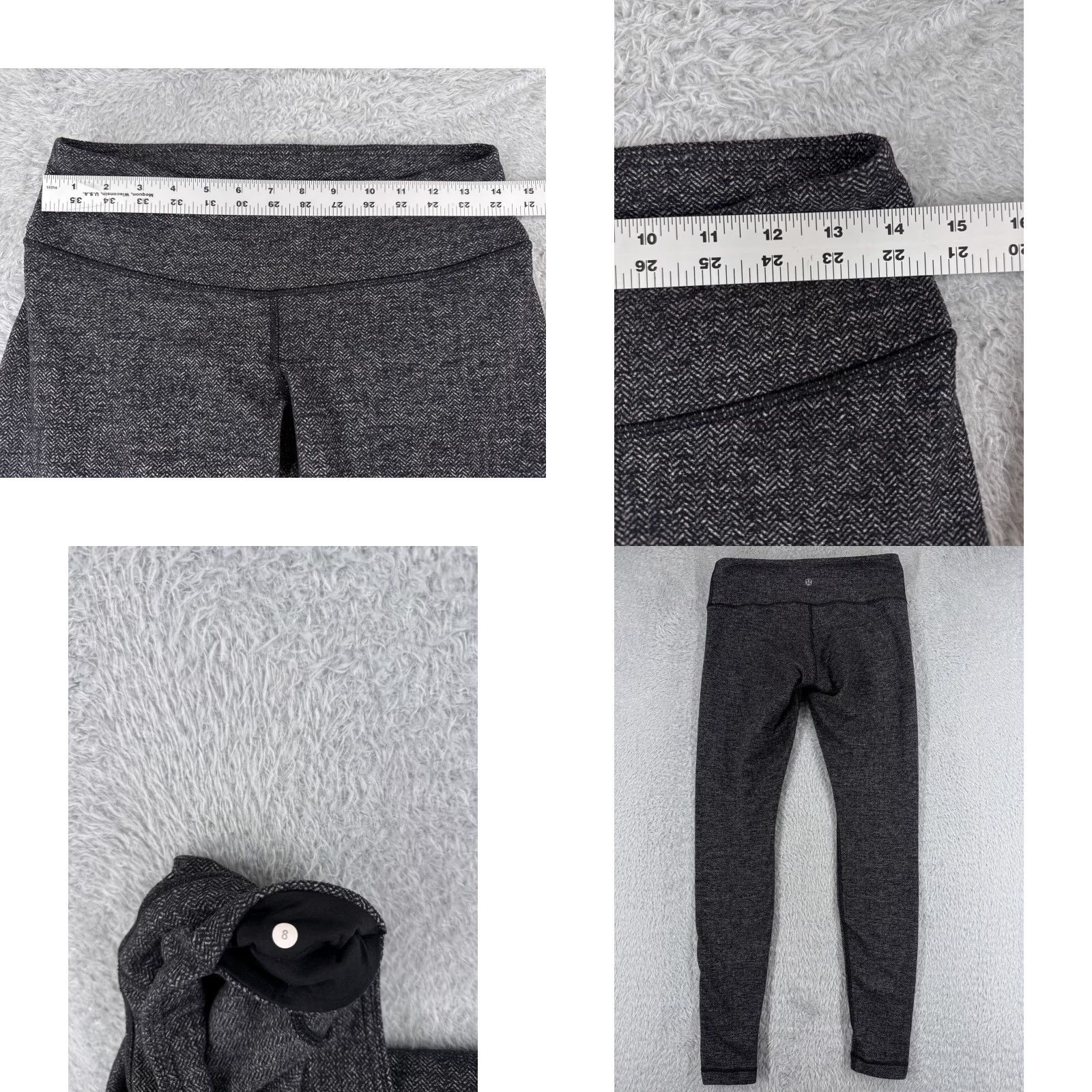 Lululemon Lululemon Wunder Under Pants Womens 8 Gray Textured Luon Fabric W5477S Yoga Activewear Pants 30.5 in Inseam Women Womens Size 30" / US 8 / IT 44 - 8 Thumbnail