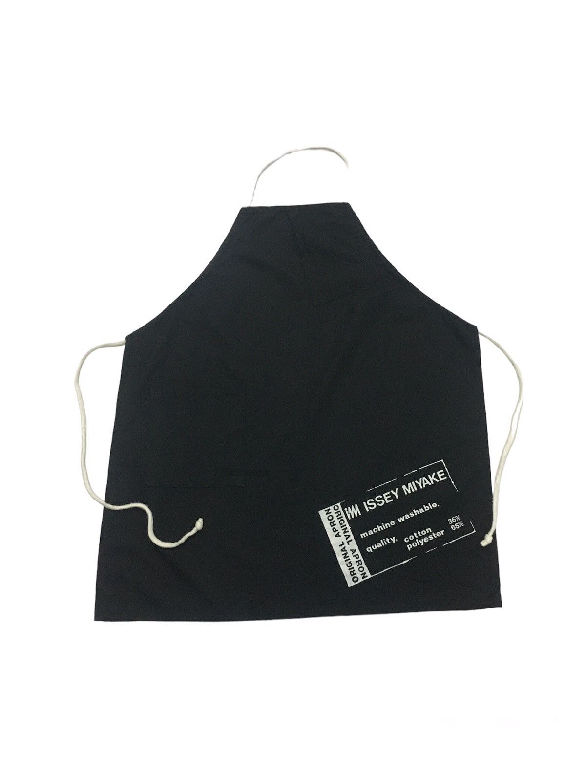 image of Vintage Issey Miyake Kitchen Apron in Black, Women's