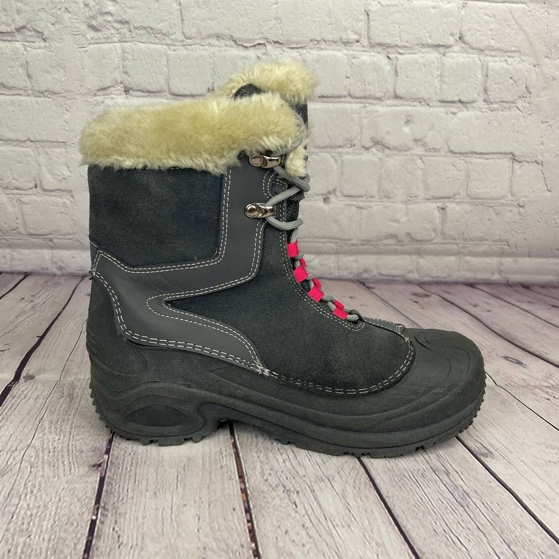 Columbia Columbia Omni-Heat Gray Pink Winter Snow Boots Girl Sz 6/W 8 Size US 6 / IT 36 - 2 Thumbnail