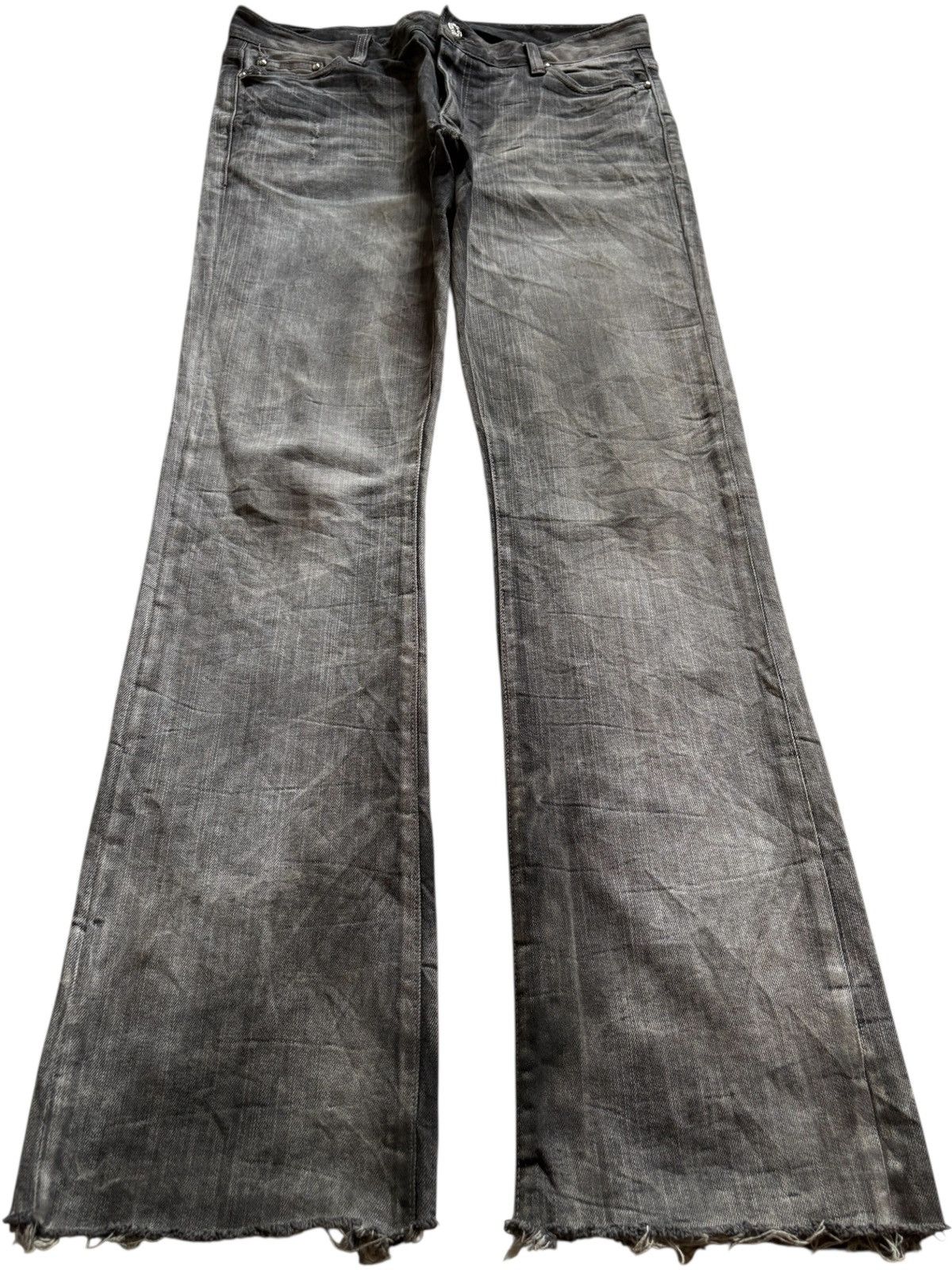 Japanese Brand × Tornado Mart Vintage Japanese Brand Mud Wash Distress Rip Flare Jean Size US 33 - 1 Thumbnail