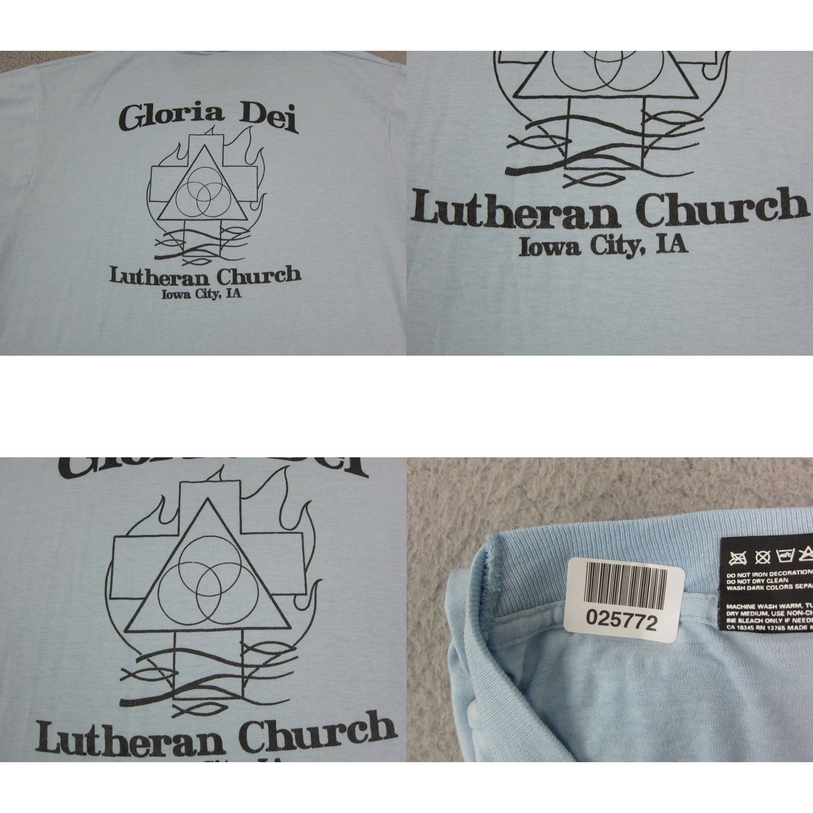 Fruit Of The Loom Vintage Fruit of the Loom Shirt XL Blue Logo Crew Neck Short Sleeve Mens US Made USA Size US XL / EU 56 / 4 - 9 Thumbnail