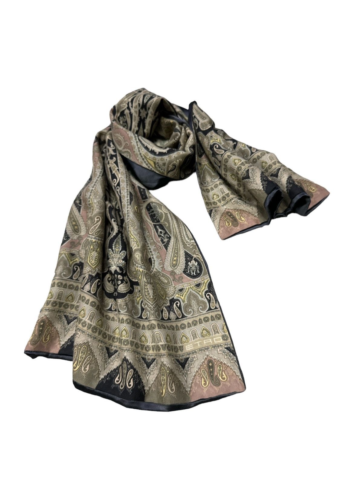Etro PAISLEY ETRO COLORBLOCK SILK SCARF Size ONE SIZE - 9 Thumbnail